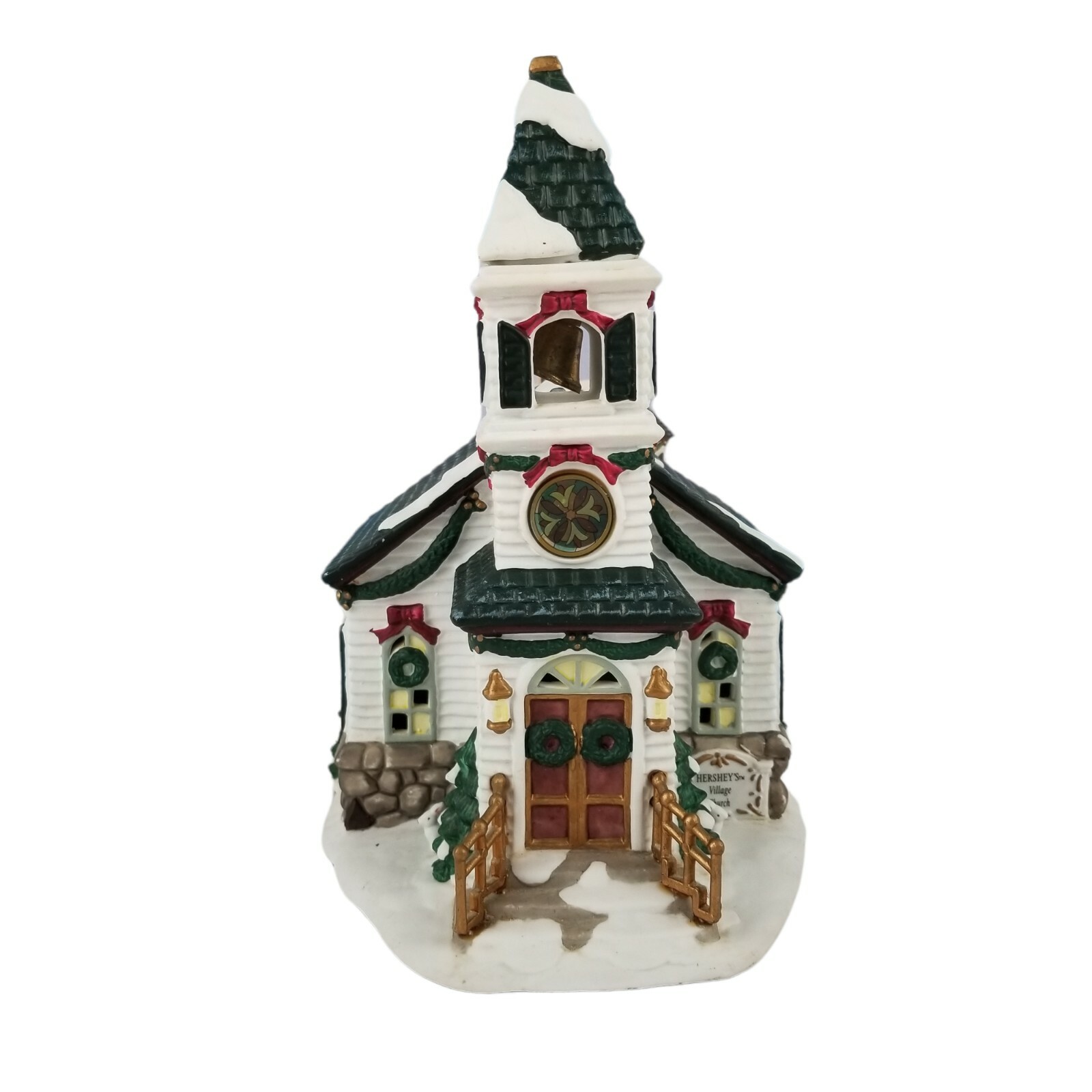 Hersheys Holiday Village Church w/ Box 2001 Christmas No Cord, Repair