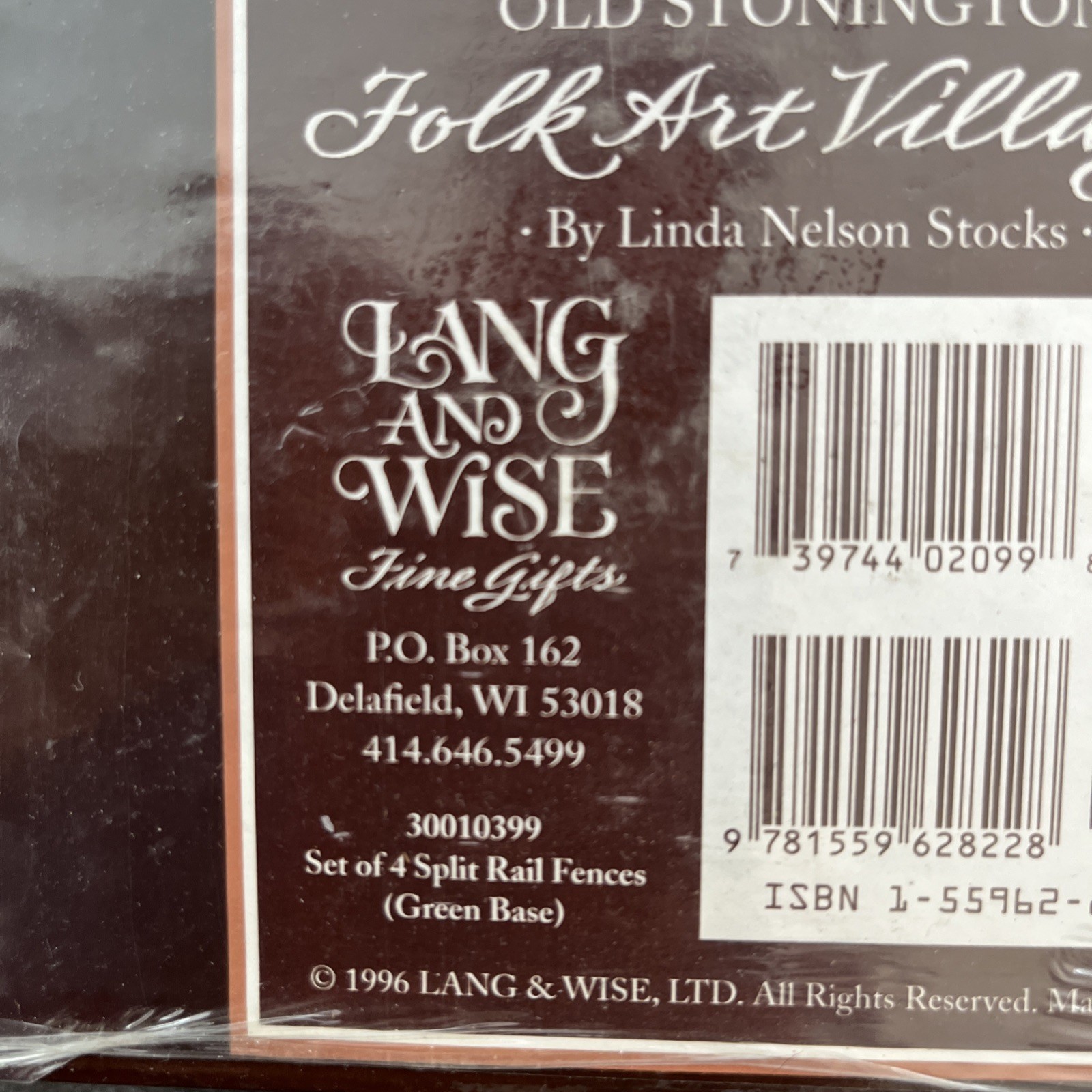 Lang & Wise (Set of 4) Folk Art Village Meadowbrook Farm Stonington Fences 1996