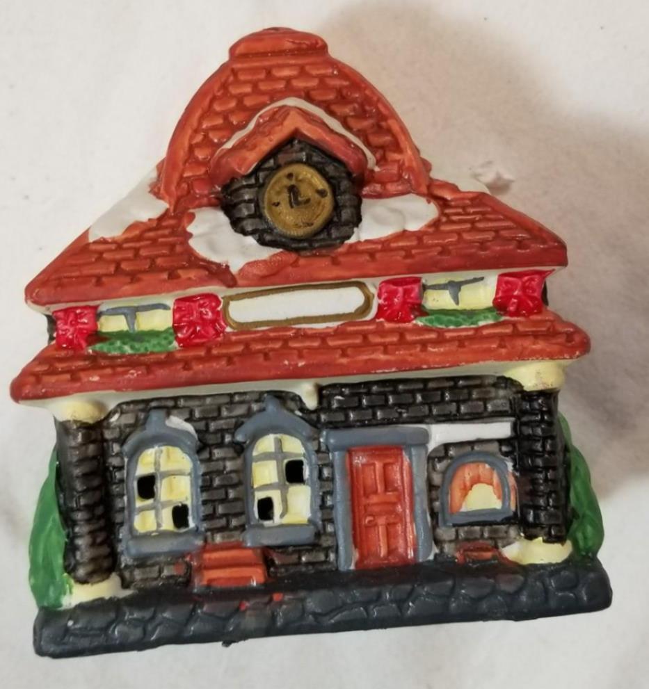 10 Piece Lighted Village Set Christmas Town Holiday Display Snow Buildings