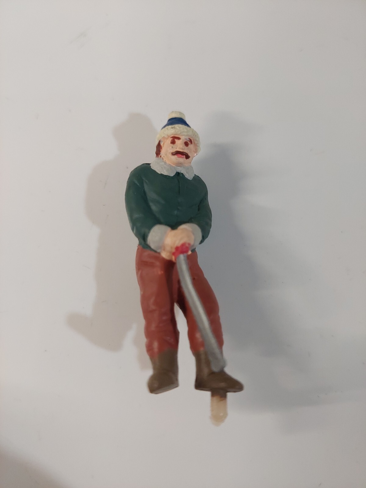 Mr Christmas Holiday Skaters Ice Skating Rink Man With Axe Figure Part ONLY