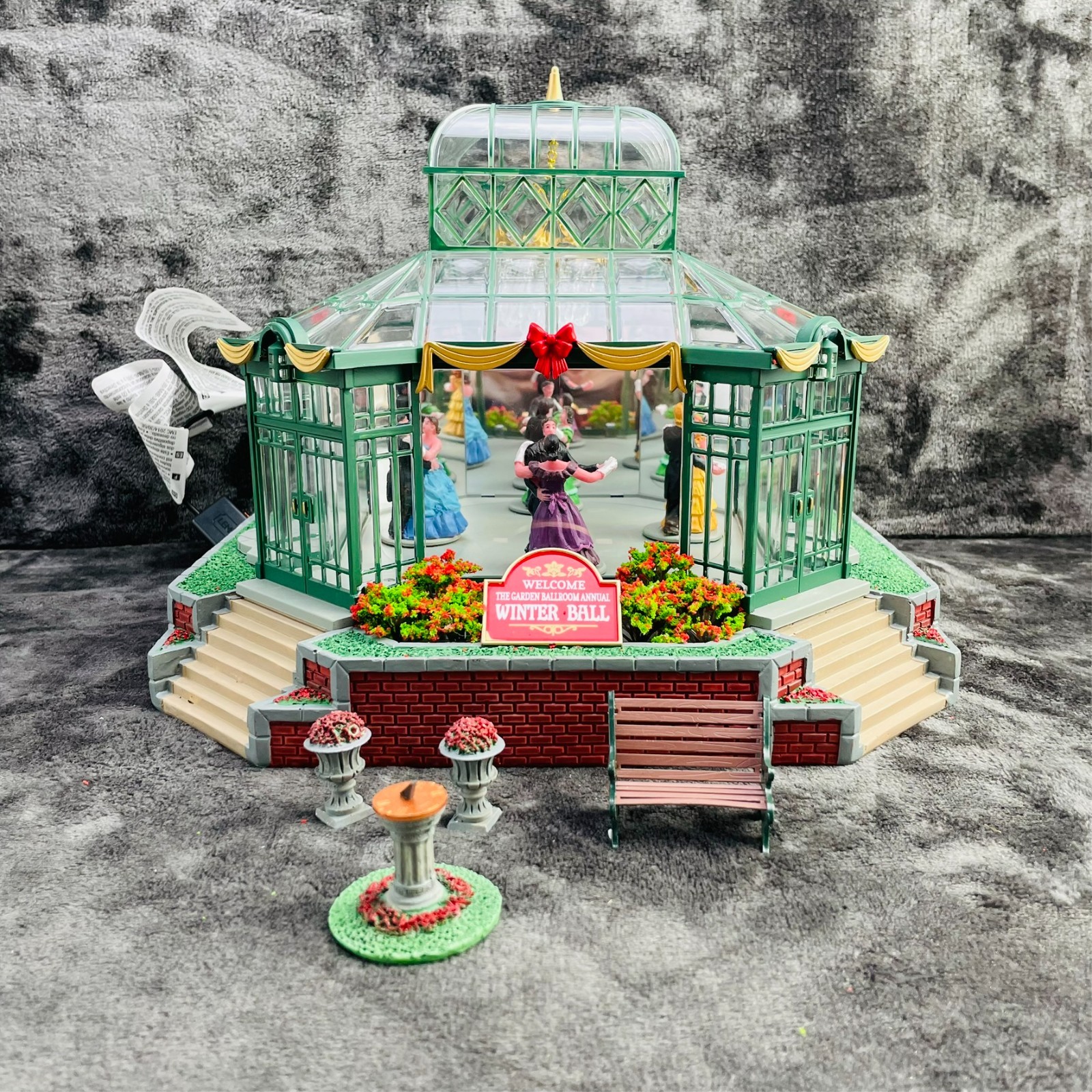 Lemax Coventry Cove The Garden Ballroom Winter Hall Animated Conservatory EUC