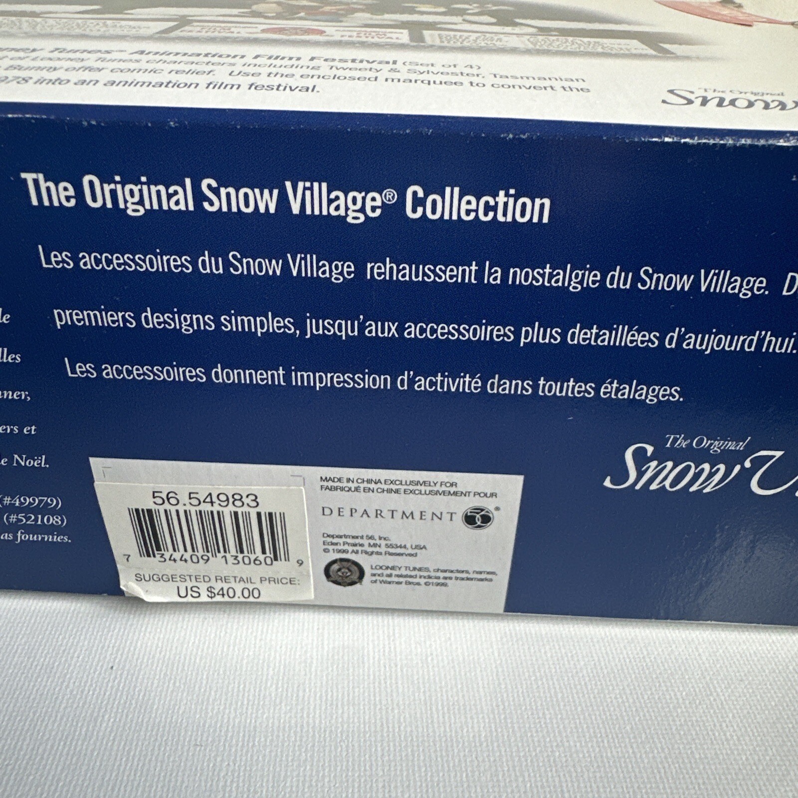 Dept 56 Looney Tunes Film Festival 54983 Snow Village Christmas Bugs Bunny Toy