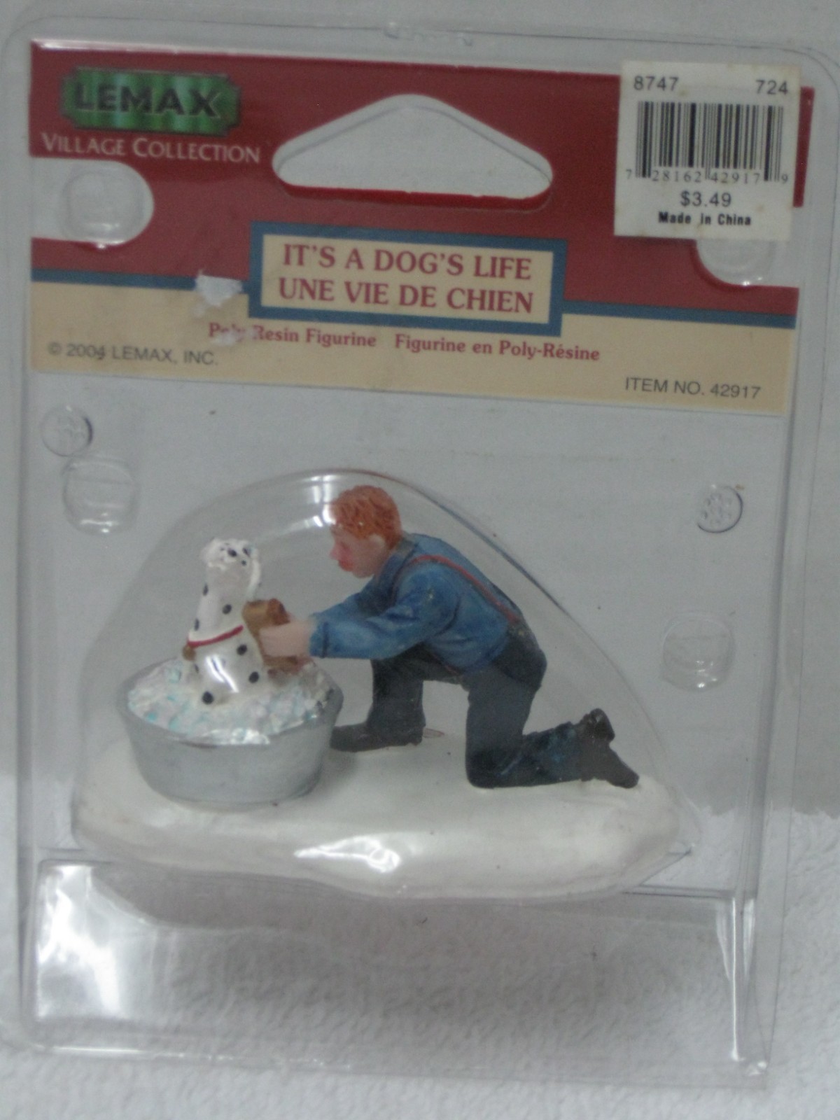 LEMAX ~ IT’S A DOG’S LIFE ~ POLY-RESIN FIGURINE ~ VILLAGE COLLECTION ~ DALMATIAN