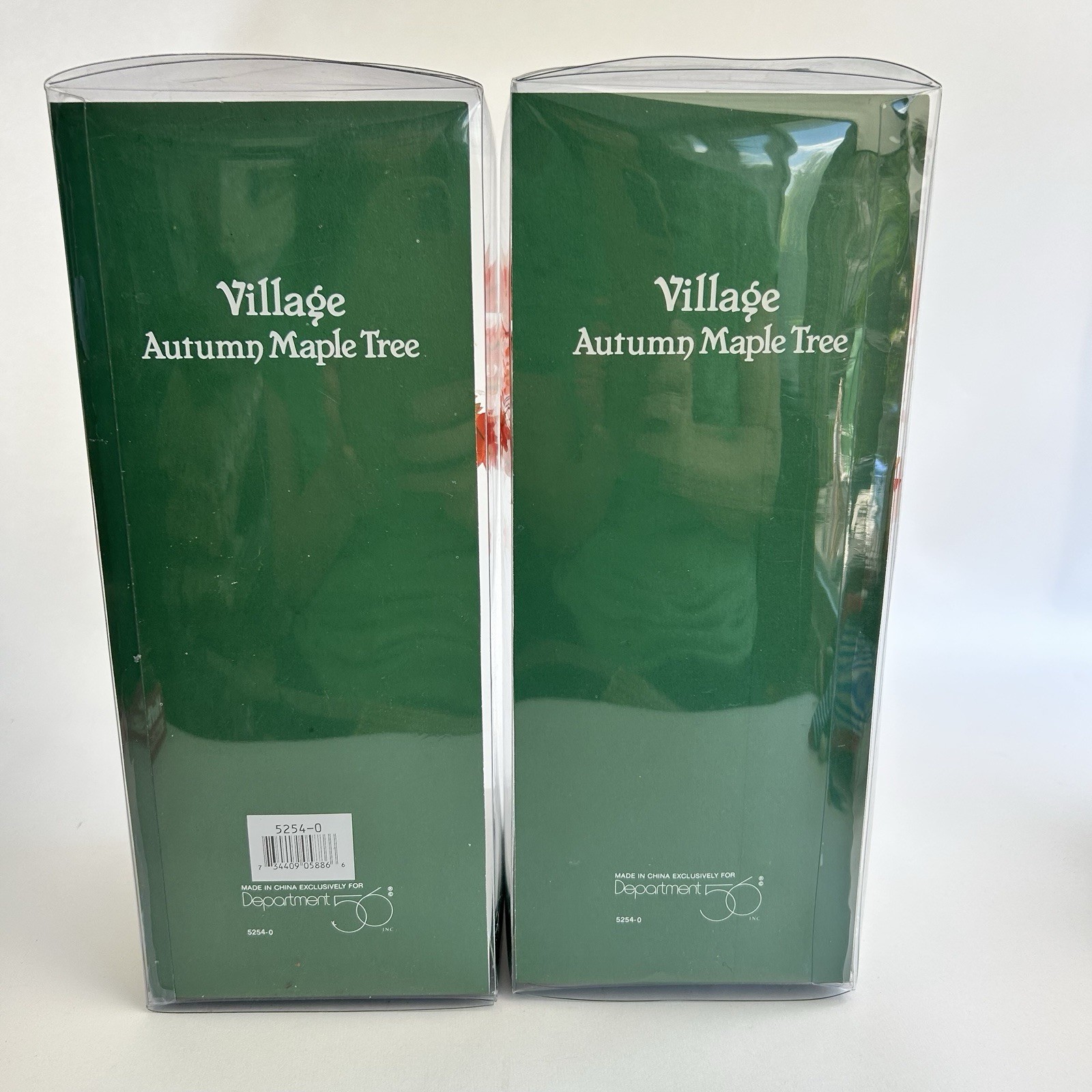 Department 56 Village Autumn Maple Tree Model #5254-0 Lot Of 2 New Halloween Etc