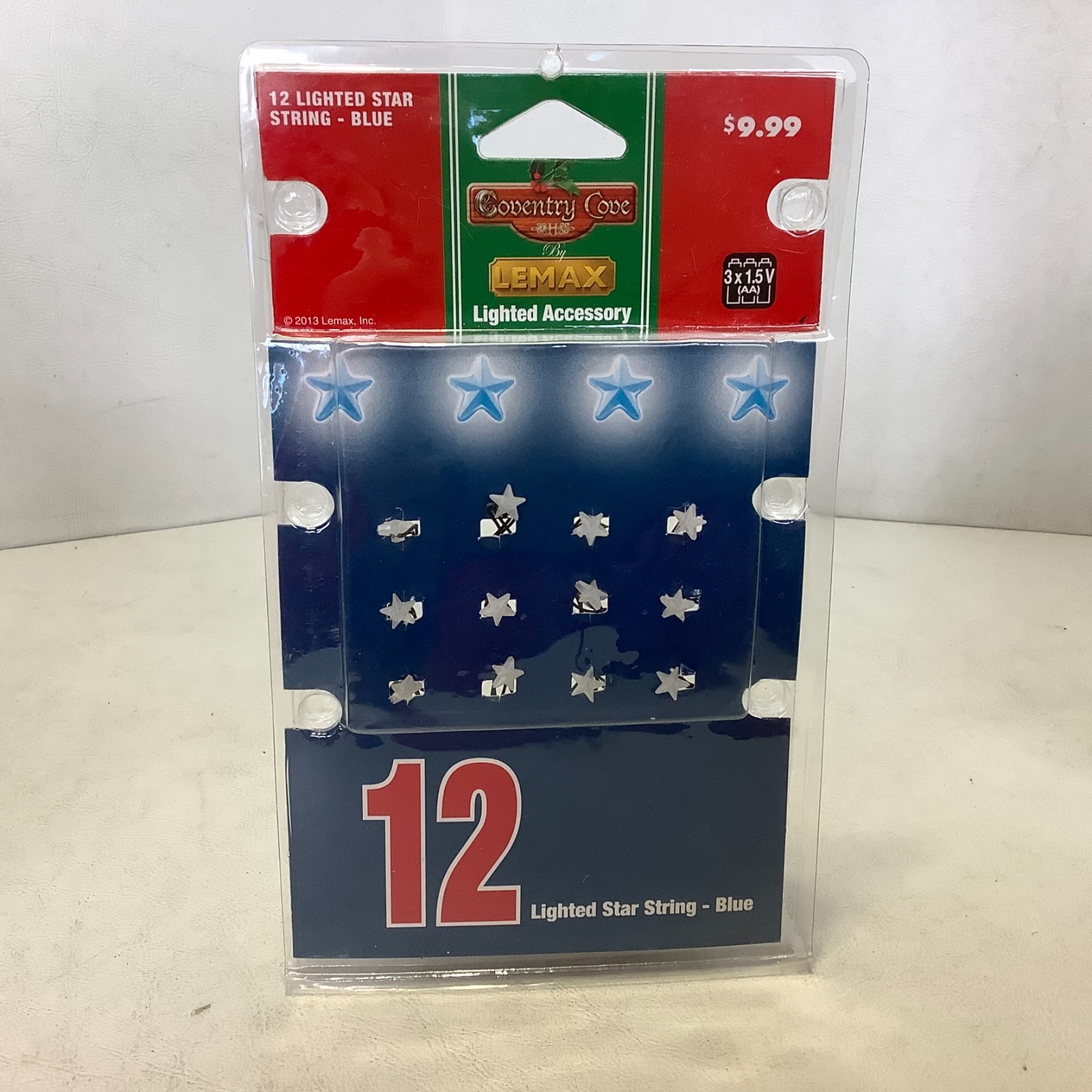 NIP Coventry Cove Lemax Christmas Village Lighted Mini Star String Blue #34659