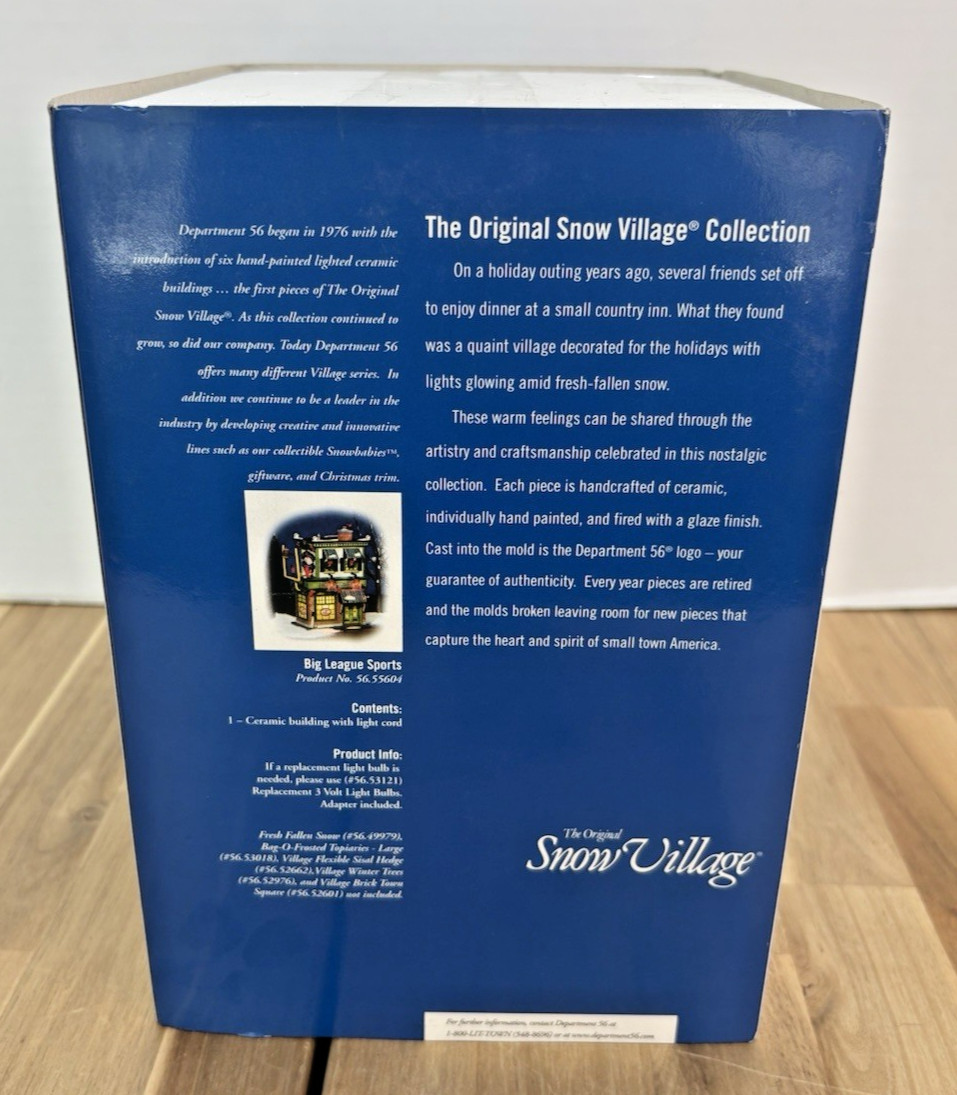 Department 56 The Original Snow Village – Big League Sports 2006 *NEW