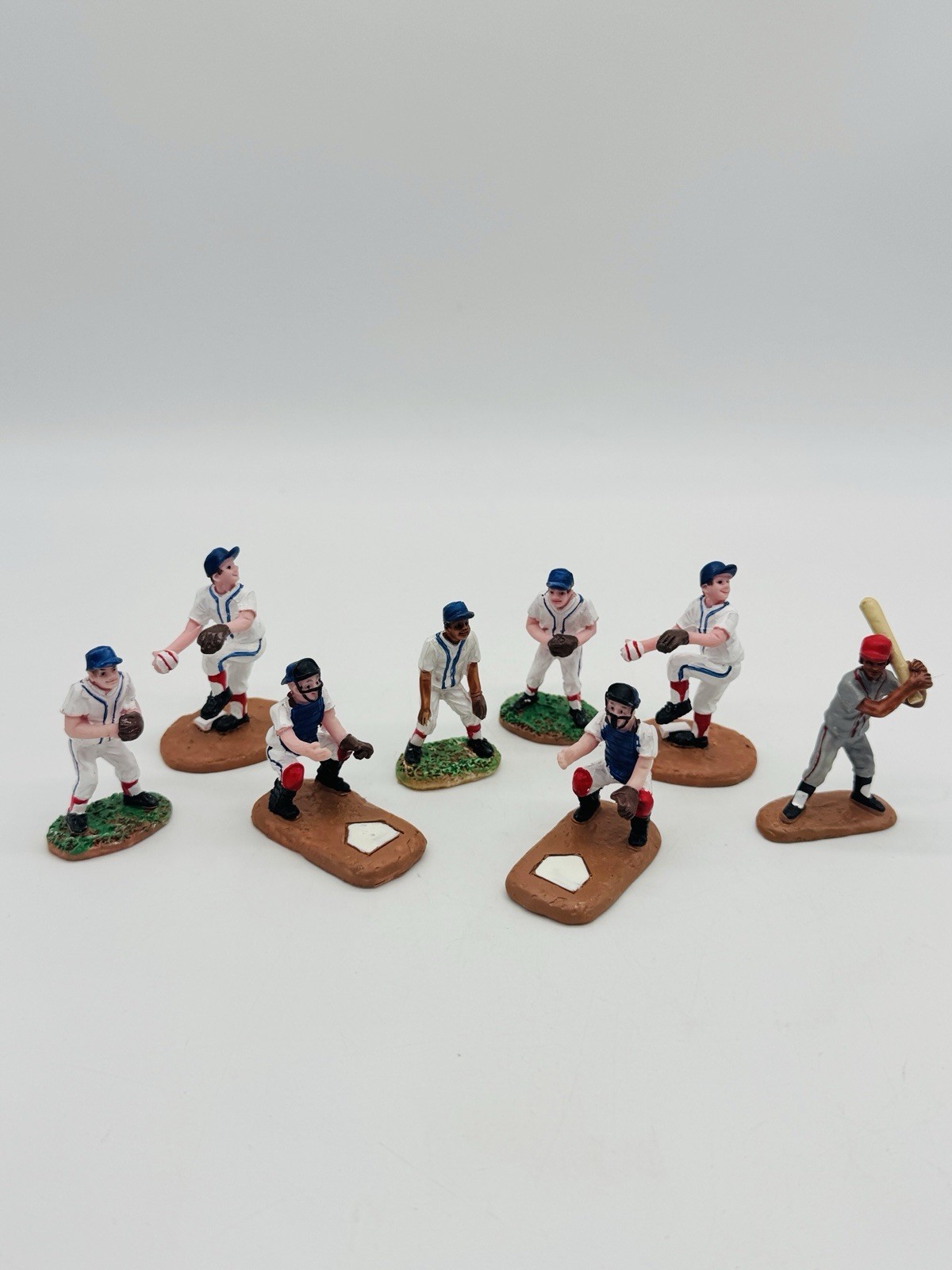 Lemax Baseball Buddies Figurine Set of 8 Figures Retired Set 82601 Americana