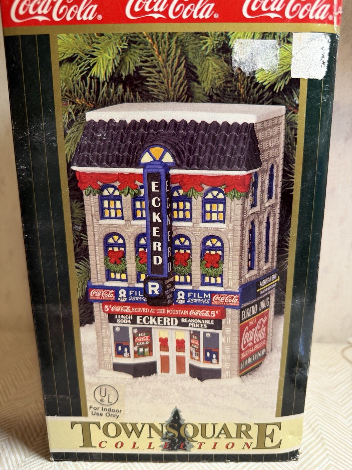 Vtg Coca-Cola Town Square Collection “Eckerd Drug Store” Christmas 1999