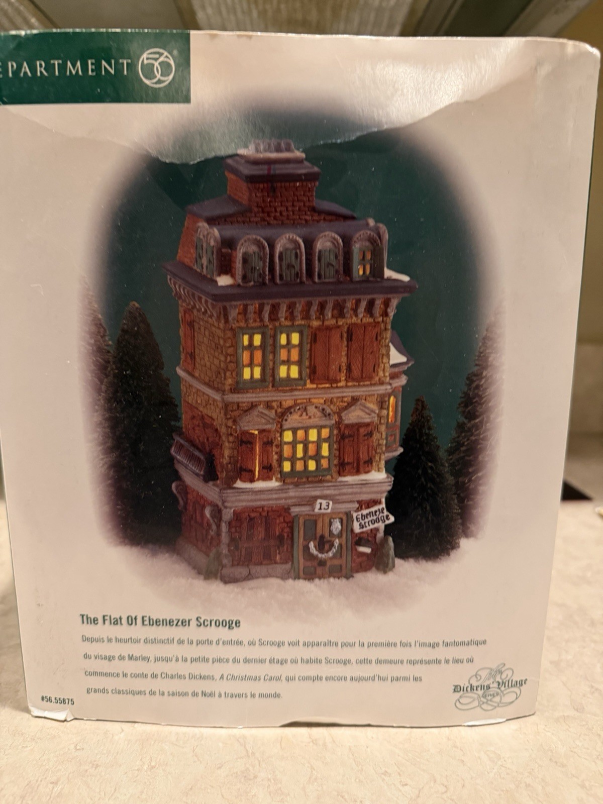Department 56 Dickens Village The Flat of Ebenezer Scrooge Lighted, Boxed