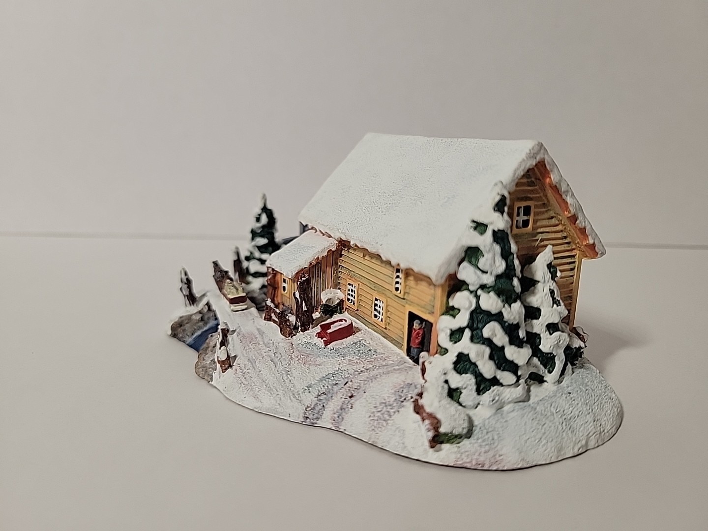 Vtg Hawthorne House: Currier & Ives “The Old Grist Mill” Holiday Display Figure