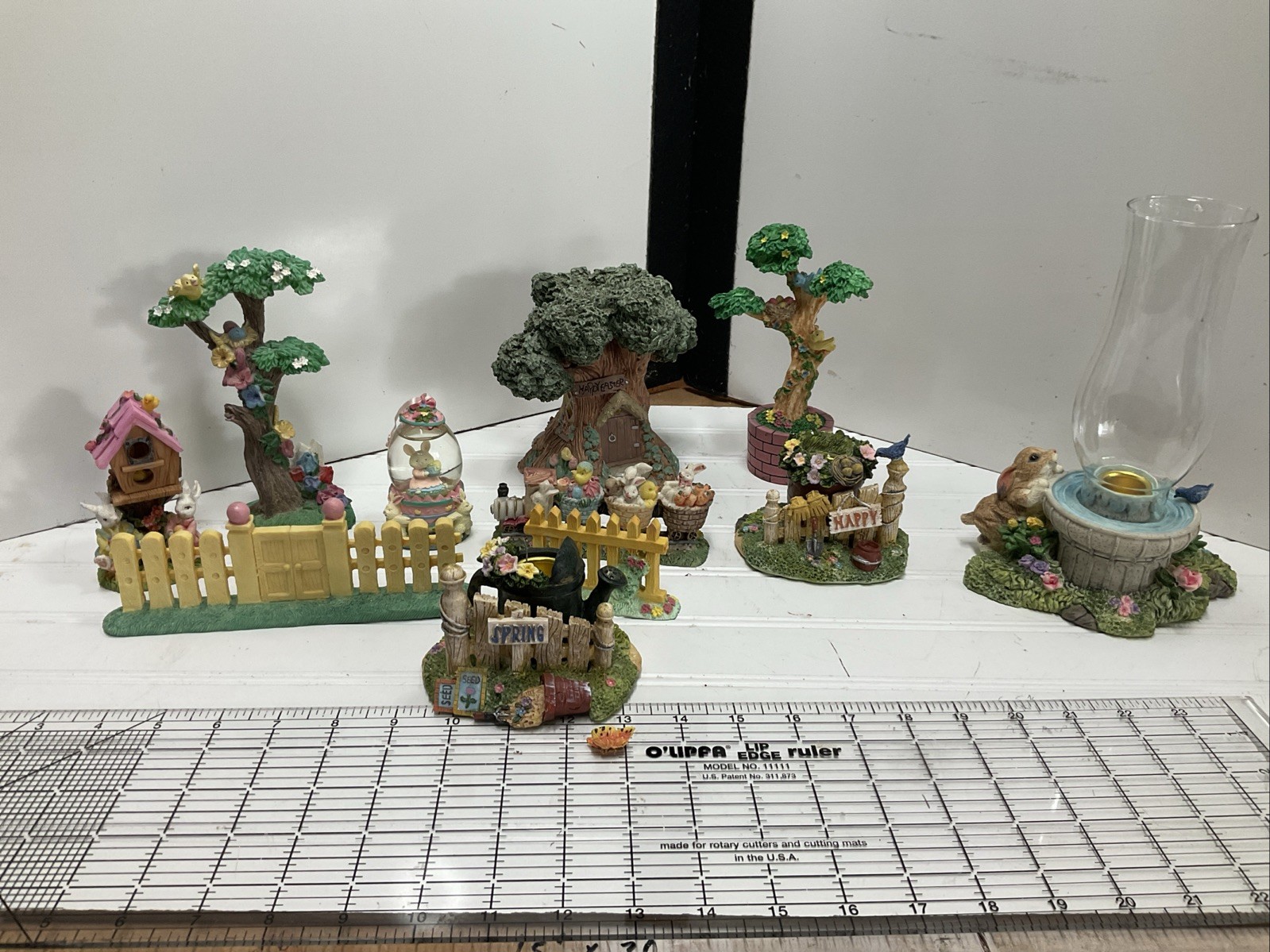 11 Piece Easter Bunny Village