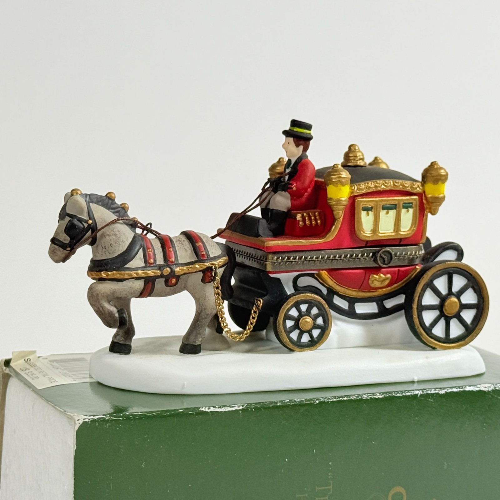 Dept 56 Royal Coach Trinket Box Hinged Horse Heritage Village 57501 Retired