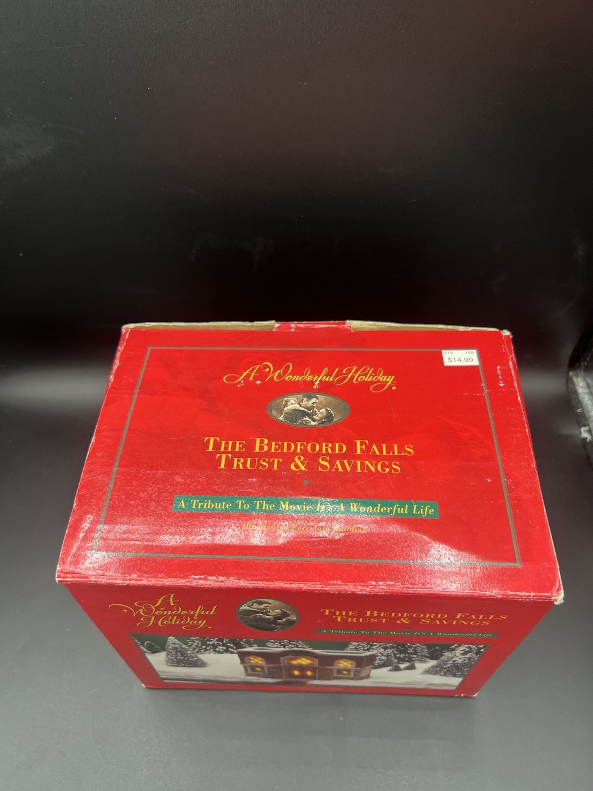 1997 Bedford Falls Trust & Savings It’s A Wonderful Life Village w Box Light