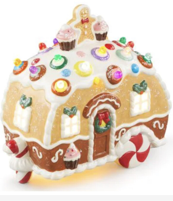 table top gingerbread house gingerbread Man Lightened Cupcake Camper