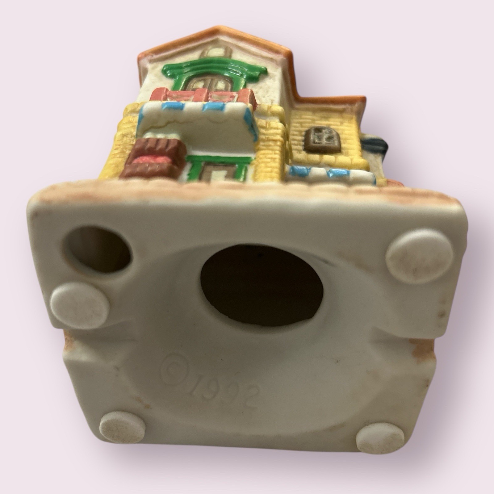 Minature Olde Town Village Porcelain Grocery 4 3/8 Tall 1993 Christmas Figure