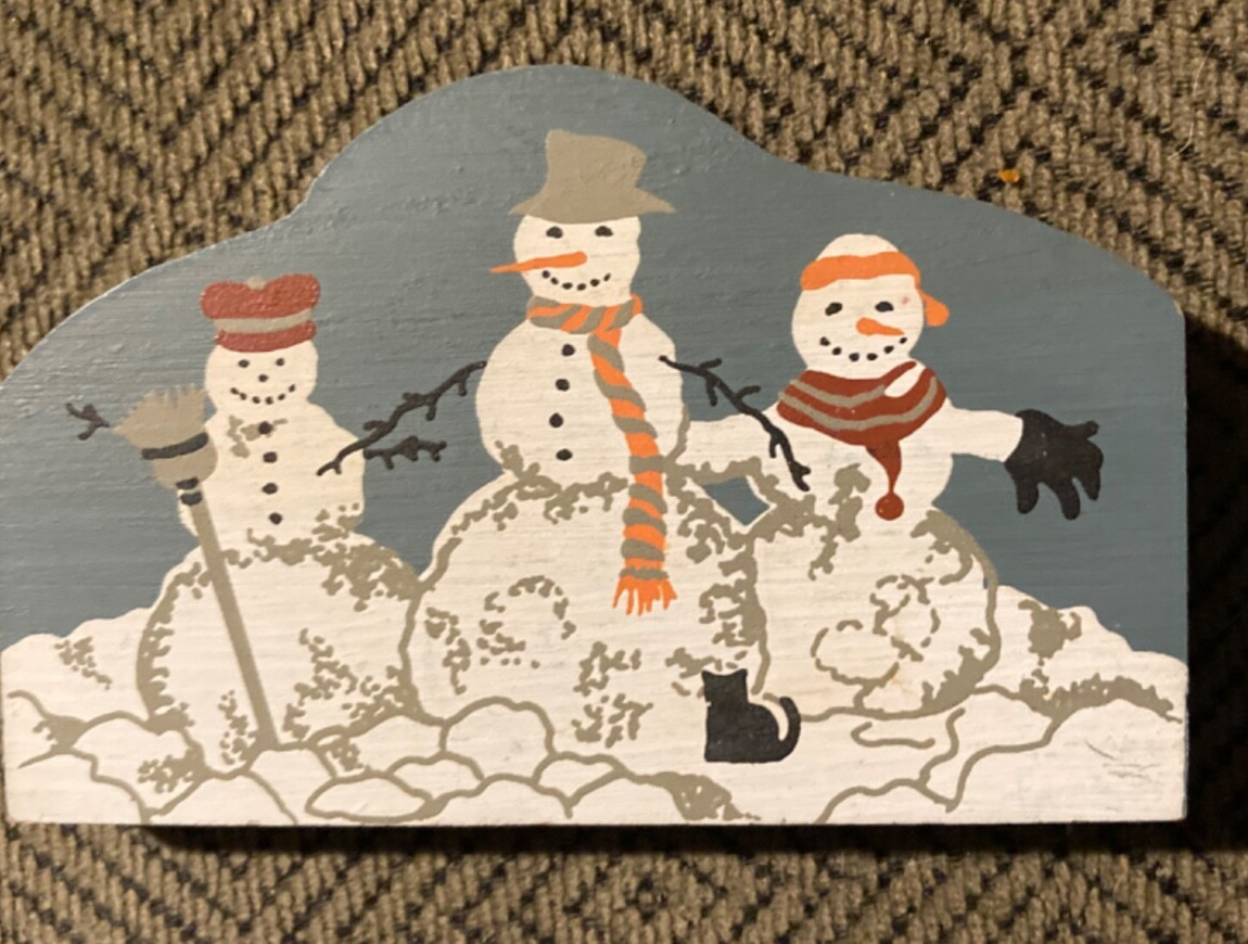Three Snowmen ~ Faline Cat’s Meow Shelf Sitter Accessory