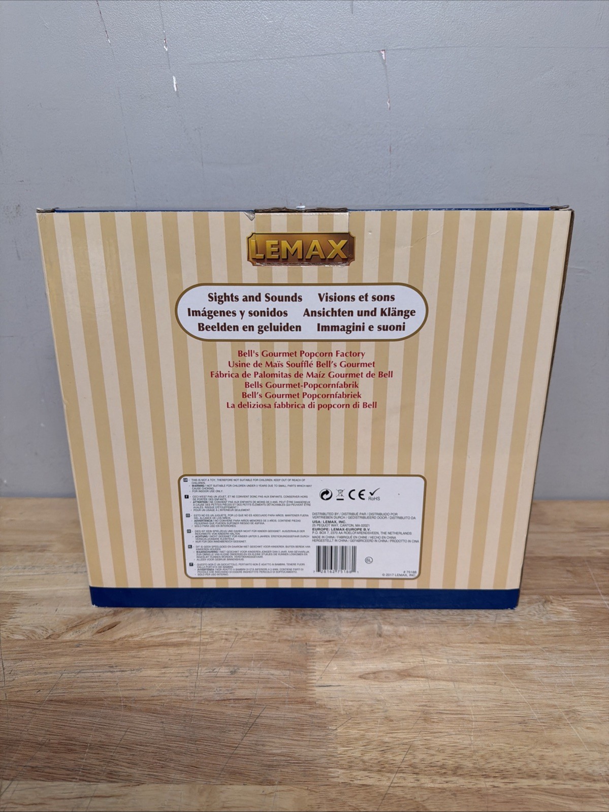 LEMAX BELL’S GOURMET POPCORN FACTORY~LIGHTS MOTION SOUNDS~ CHRISTMAS VILLAGE