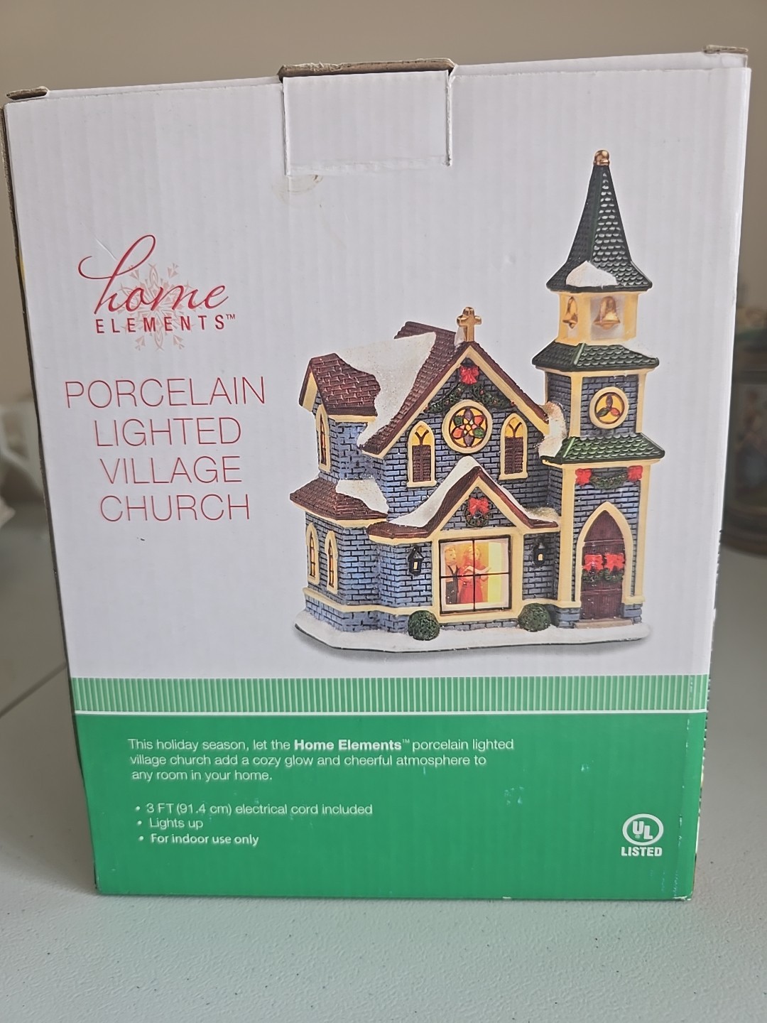 Christmas Village Church Home Elements Porcelain Lighted