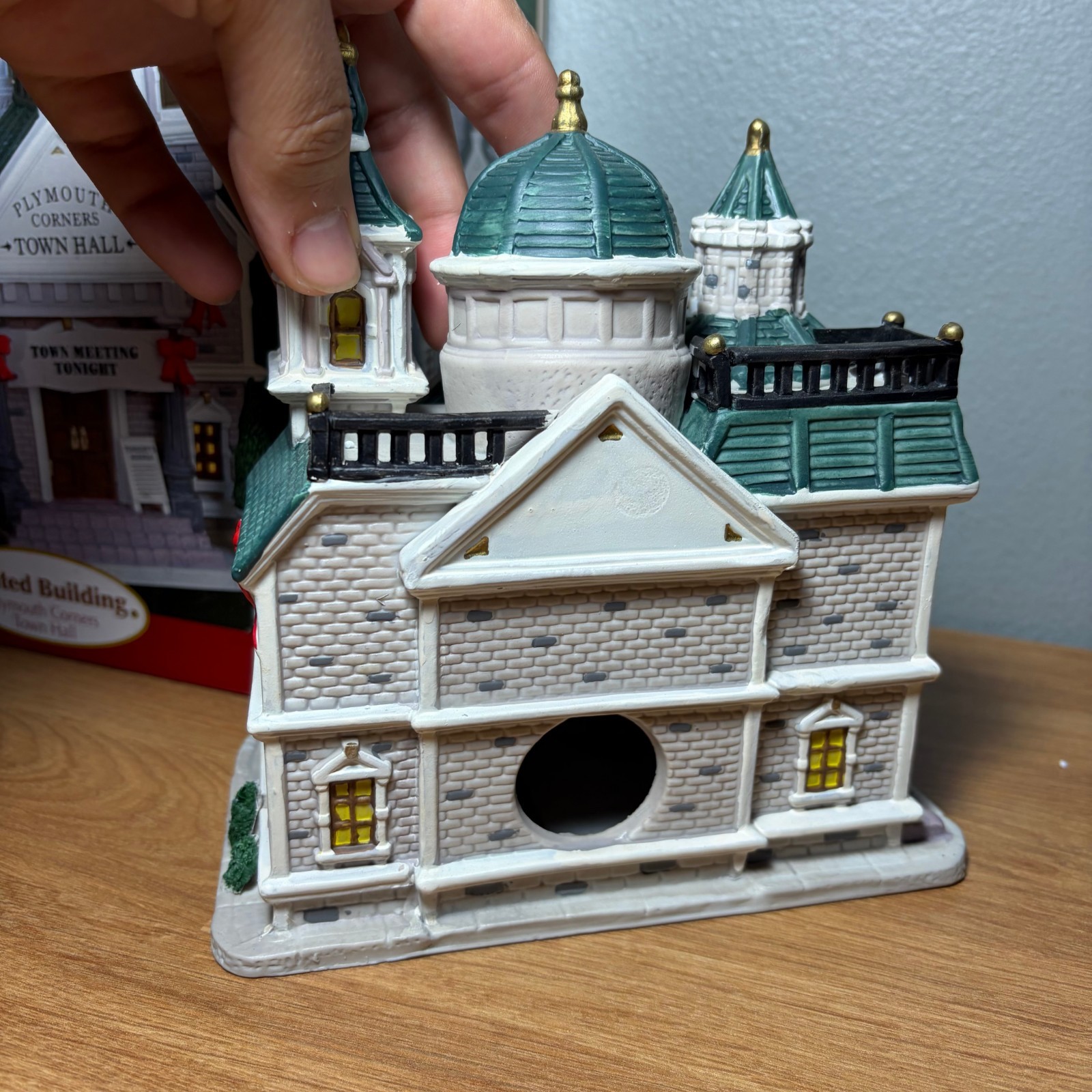 Lemax Plymouth Corners Village Xmas Town Hall Building Retired 2006 #65368