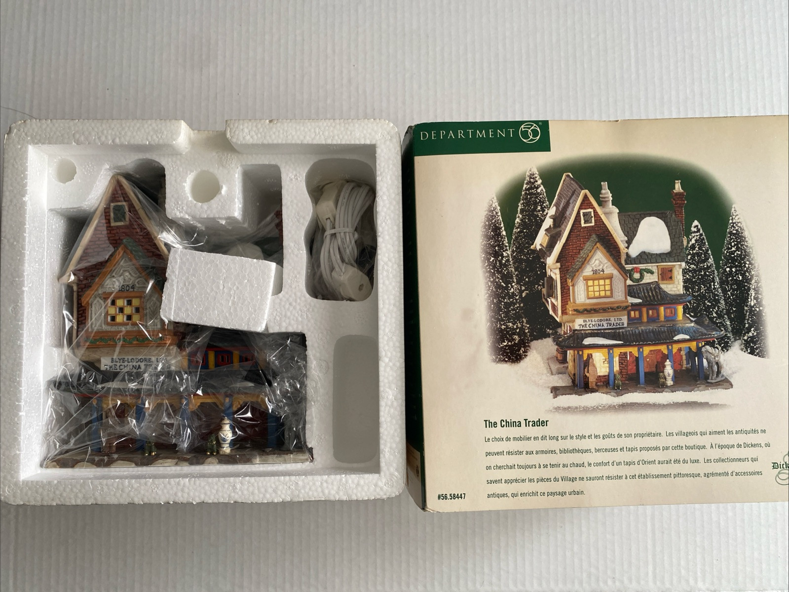 Dept 56 The China Trader Dickens Village Series 58447 Open Original Box
