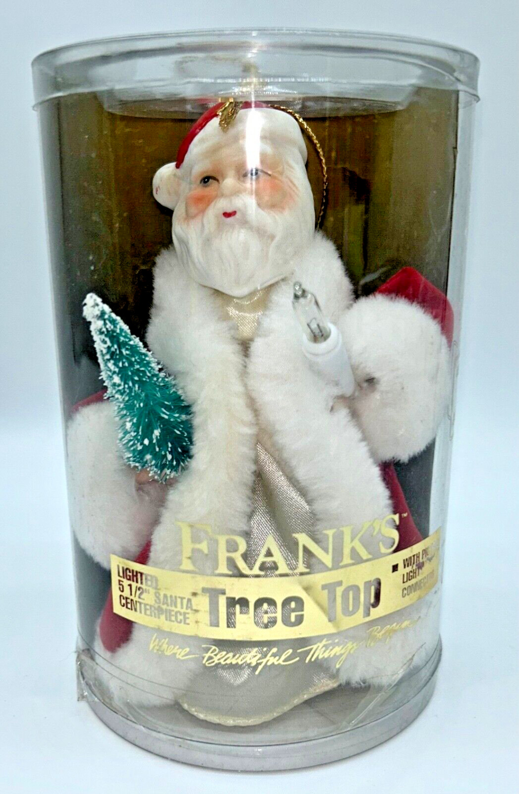 Frank’s Tree Top Santa Centerpiece Lighted 5 1/2″
