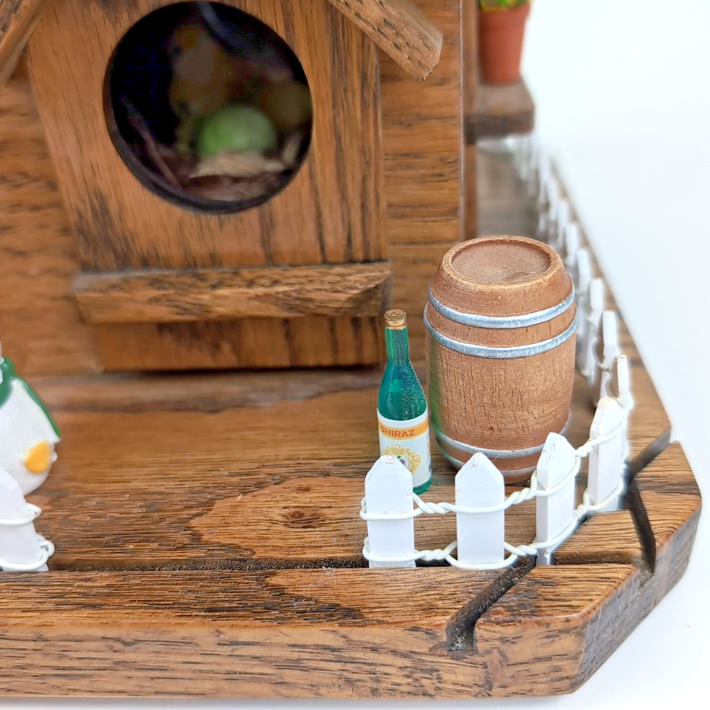 Handmade Old World European Christmas French Wine Crate 12″ Cottage Cabin LIGHTS