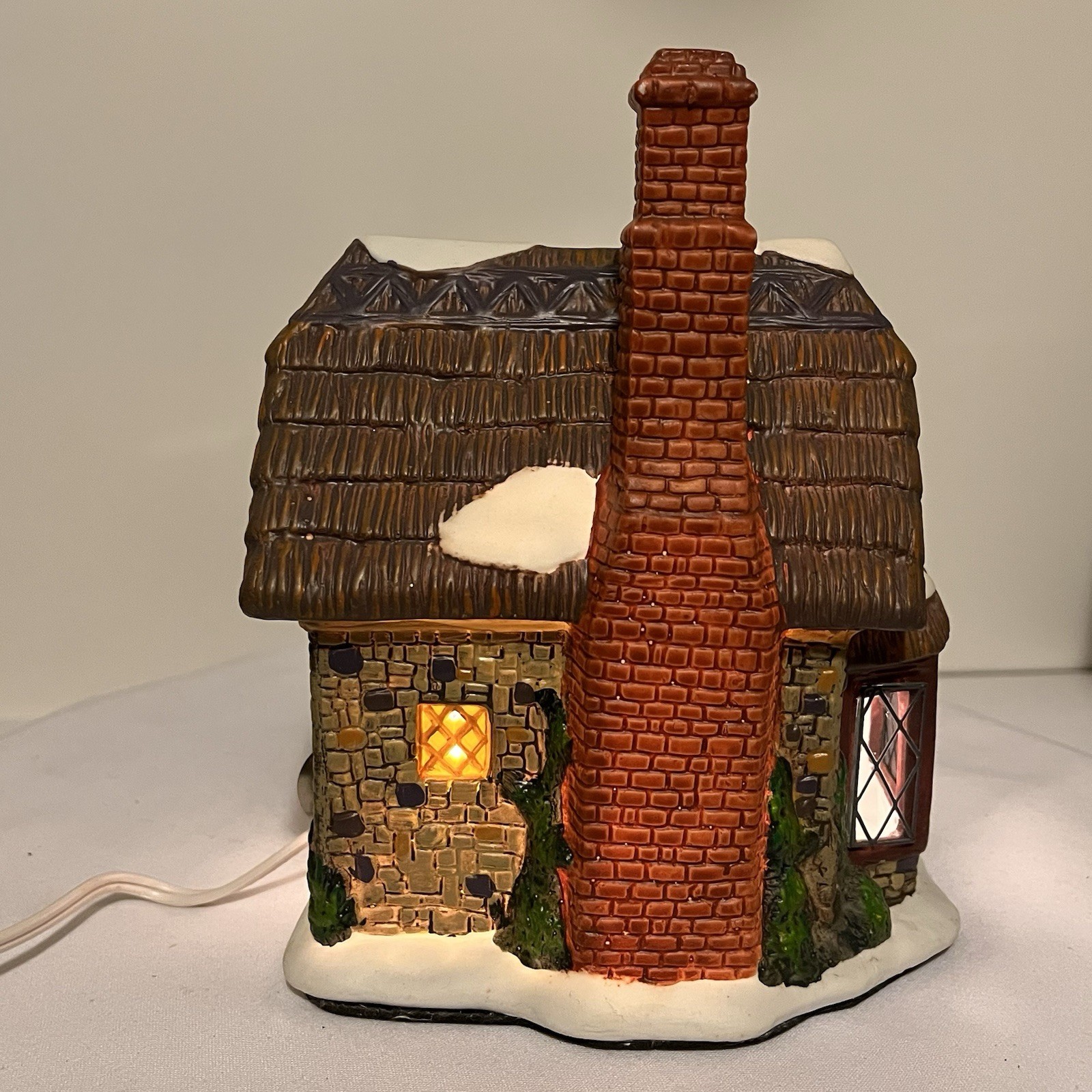 Victorian Village Collectibles Lighted “Flower Shop” With Light Cord- Rare Find