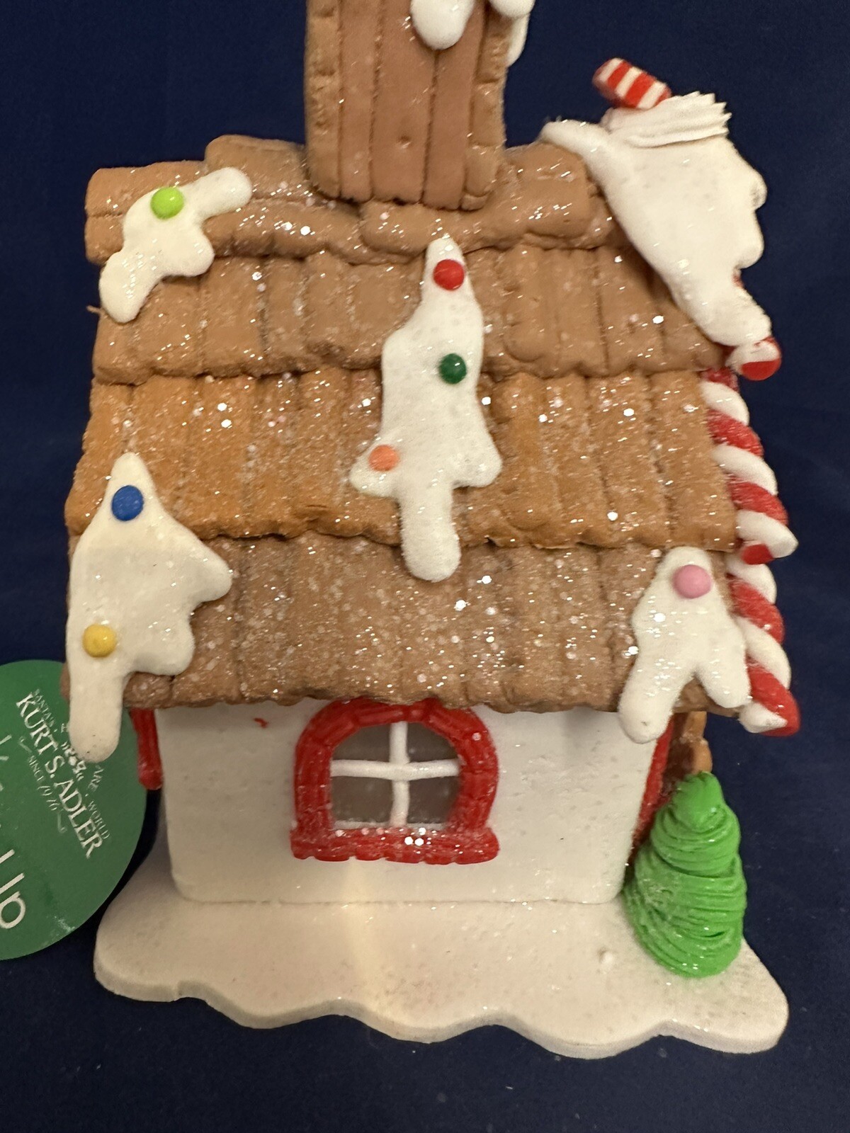 LED gingerbread house table piece NEW gorgeous designer Kurt S Adler 8”