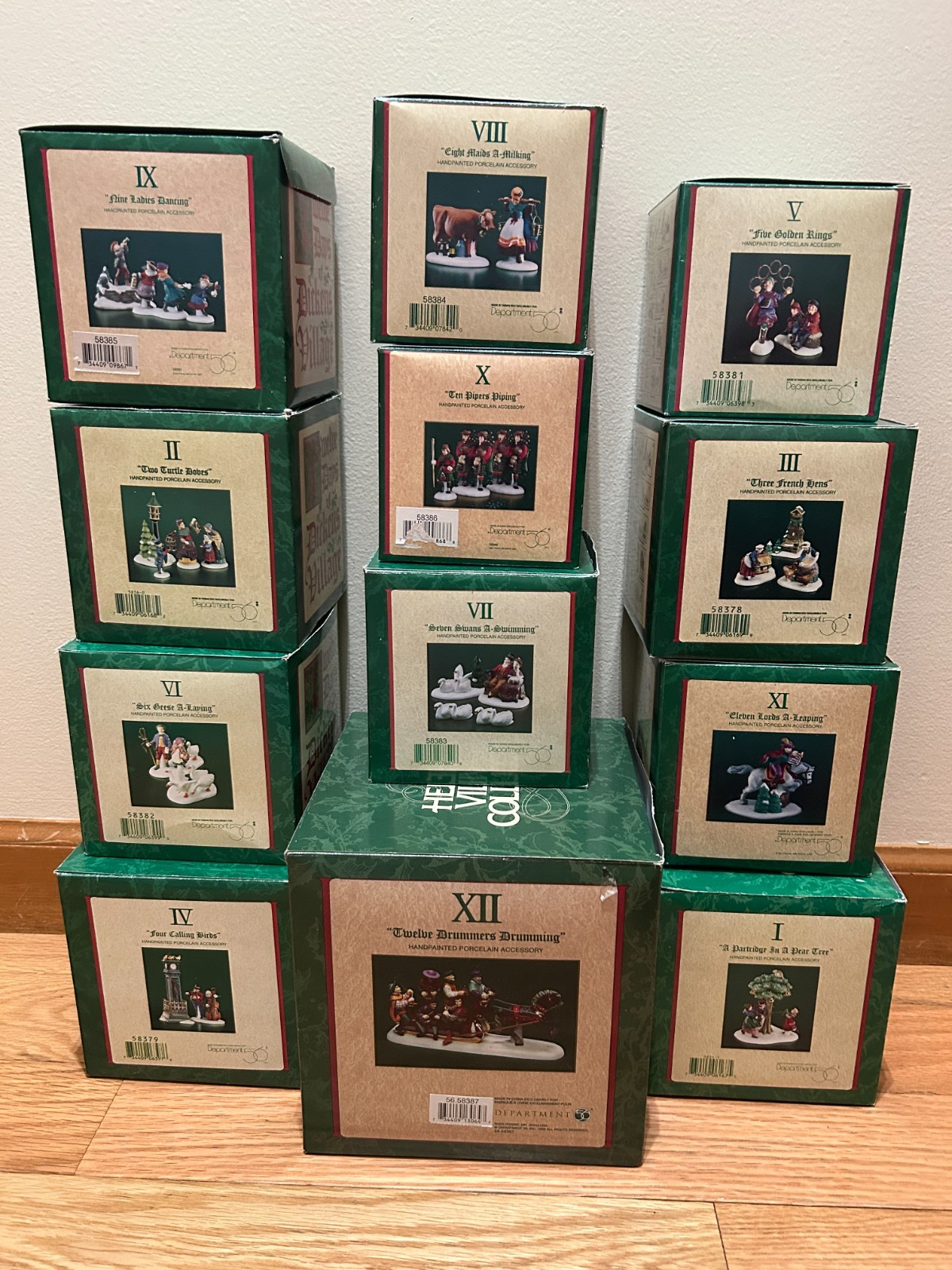 Dept 56 Dickens Village People Animals – 12 Days of Christmas – Complete Set