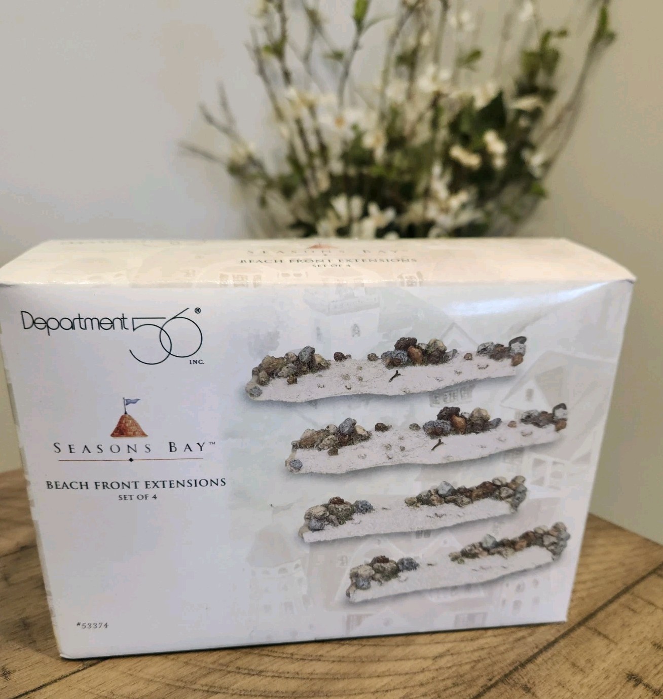 Dept 56 Seasons Bay Beach Front Extensions Set of 4 Sand & Stone 53374 Retired