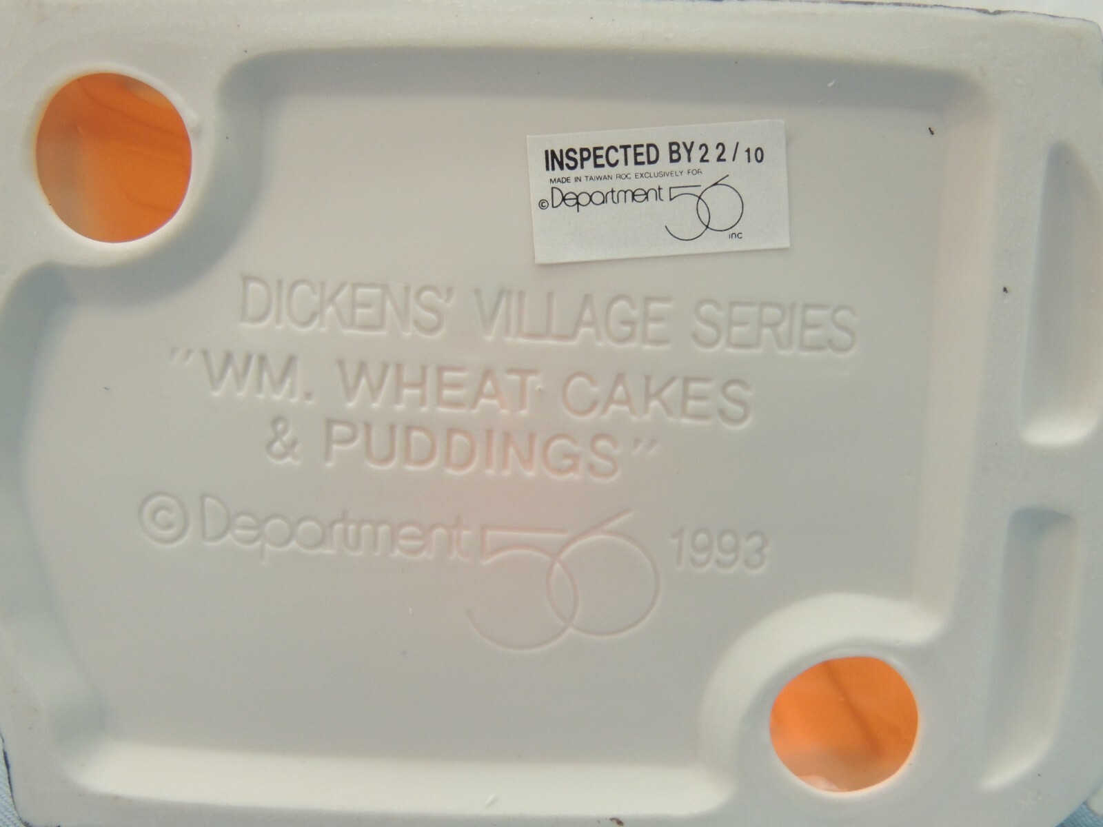 HERITAGE VILLAGE COLLECTION, DICKENS’ VILLAGE,”WM. WHEAT CAKES & PUDDINGS”