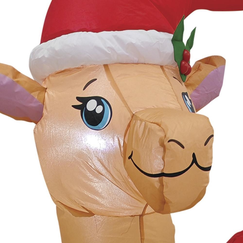 4′ Lighted LED Camel in Santa Hat Christmas Inflatable Fun Holiday Outdoor Decor