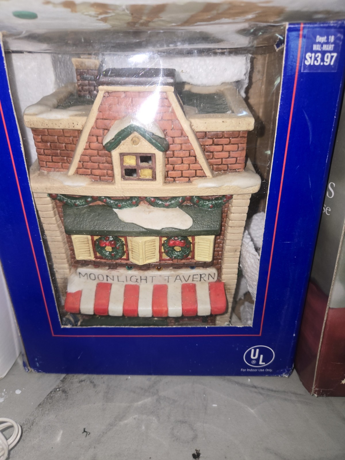 Moonlight Tavern Lighted Ceramic & Porcelain Christmas Village House, Boxed
