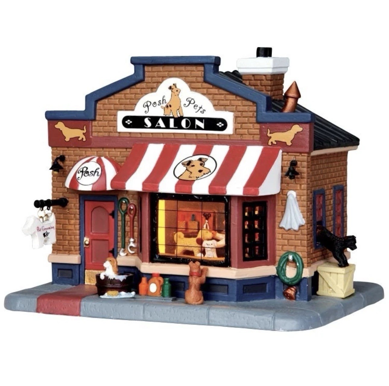 Lemax Signature Collection Posh Pets Salon Christmas Village House 35540 2013