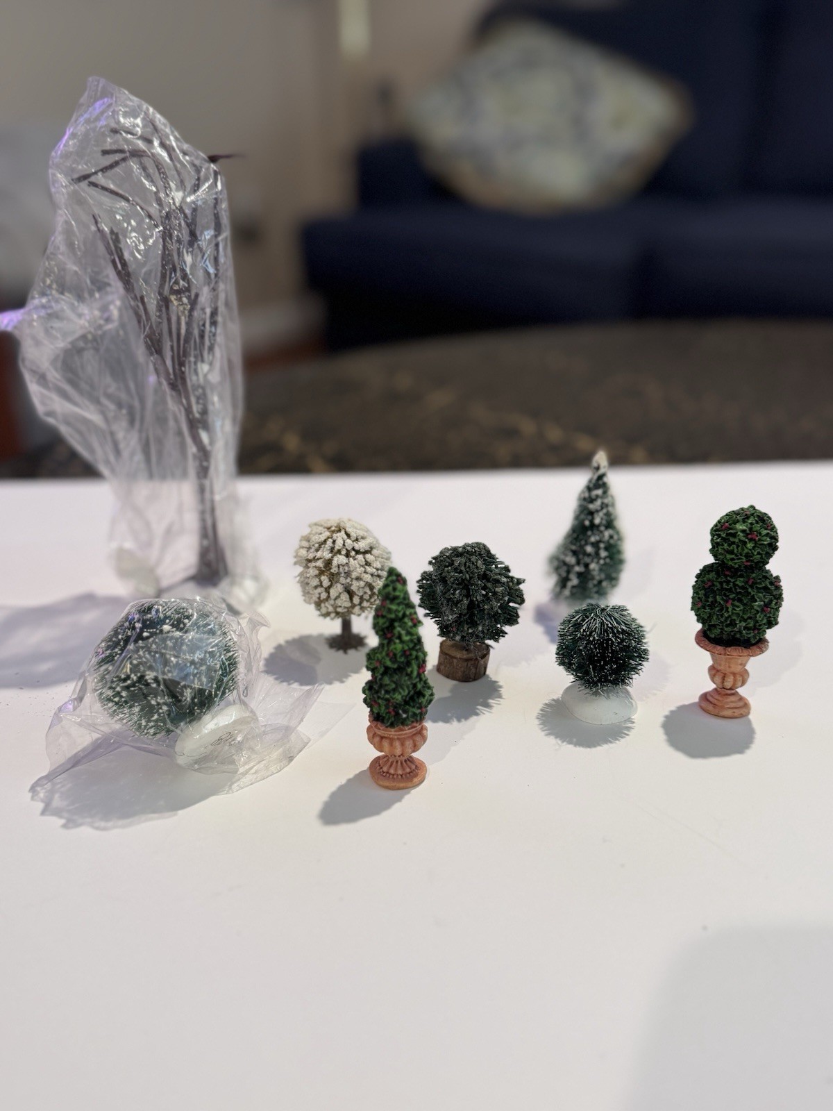 Christmas Village Department 56 Topiary Trees & Topiary All In Photos No Box ***