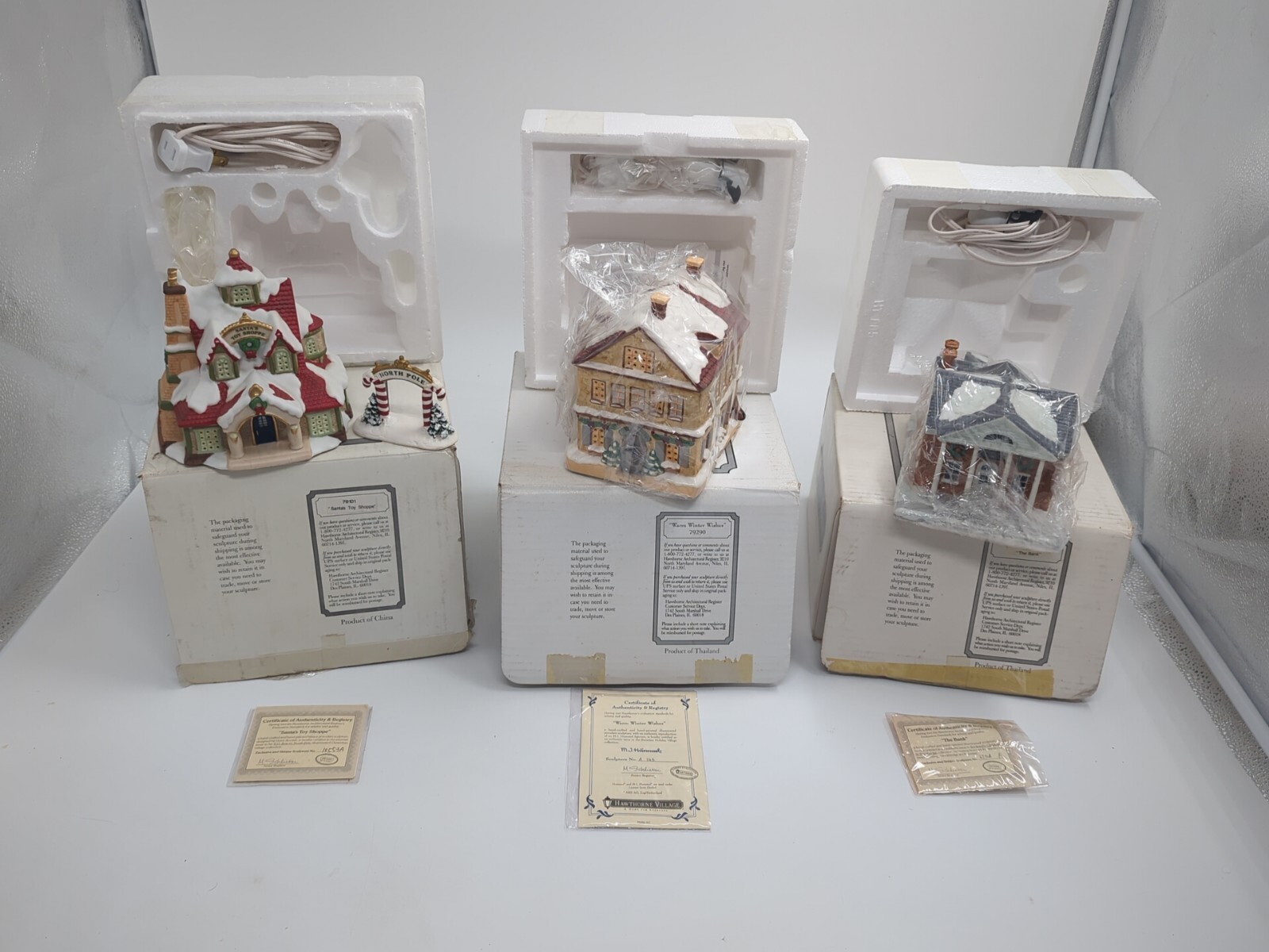 Hawthorne Porchlight Collection Santa’s Toy Shoppe #79101, 79290 & 79845 Lot