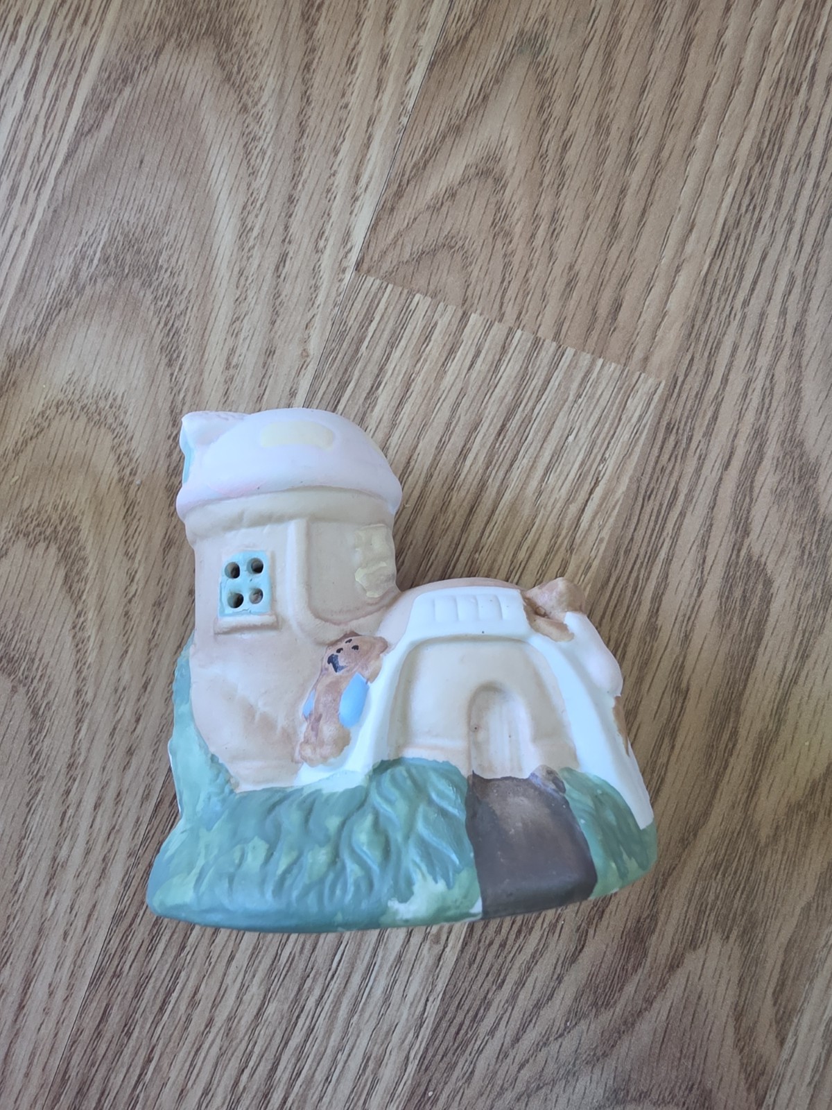 Vtg Bunny Village Set Ceramic Porcelain Miniature Houses Cottagecore Nursery