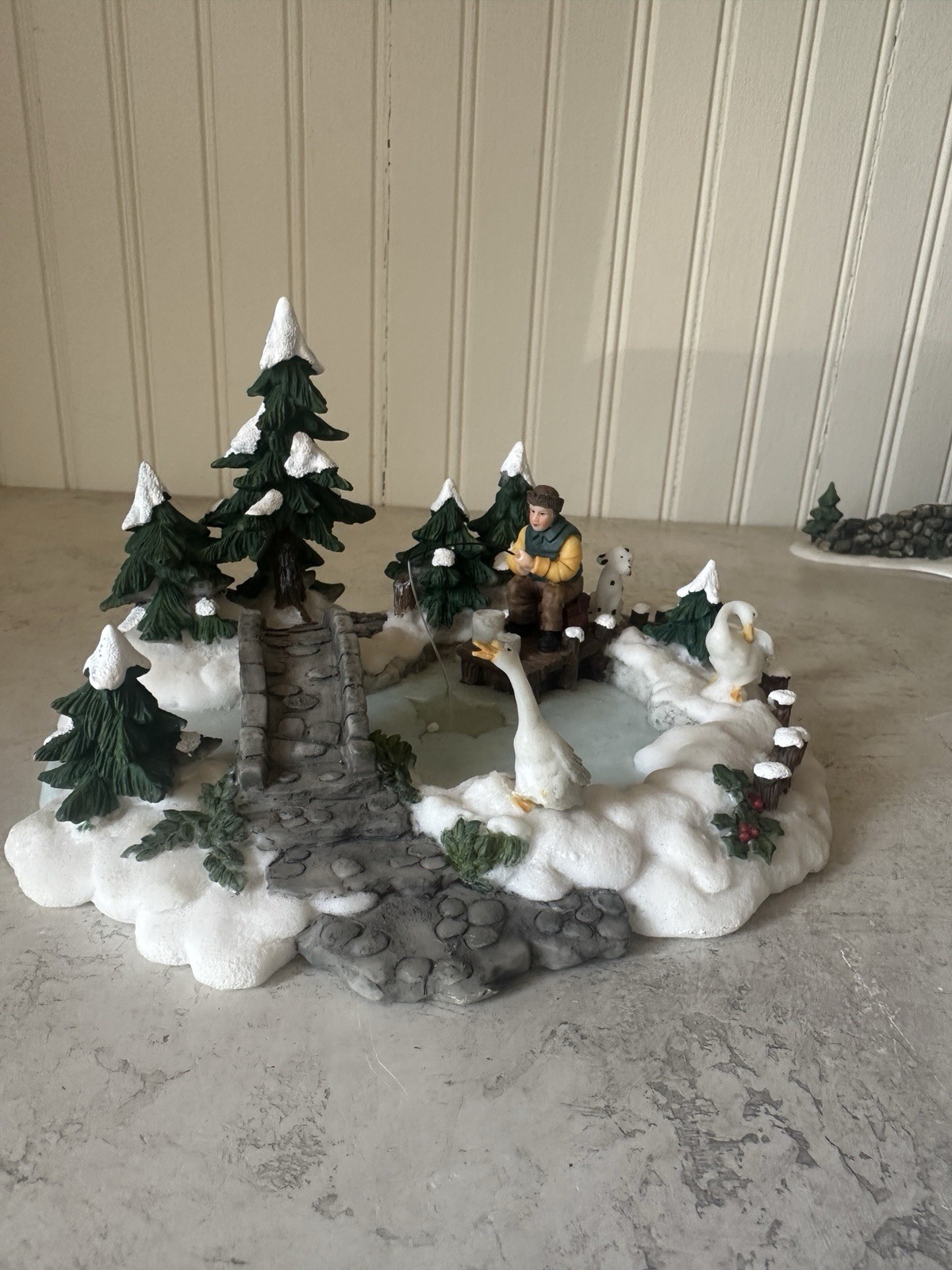 O’Well Christmas Village Accessories People Pond Farm Animals Figurines Med & Lg