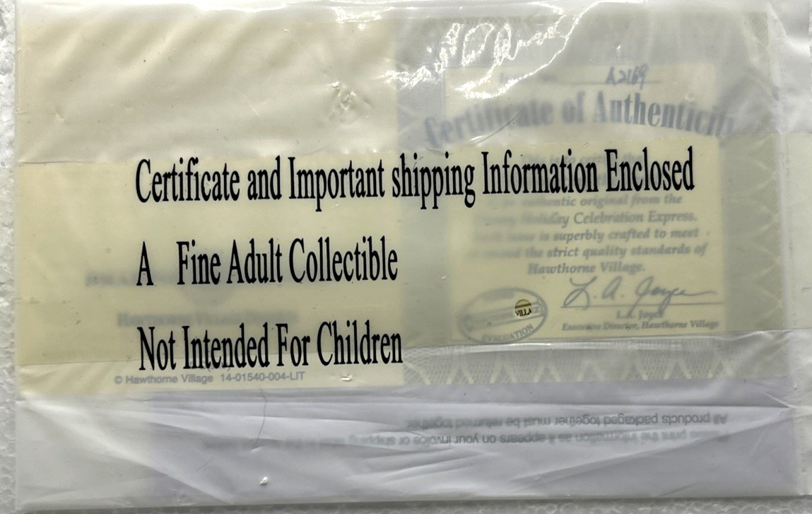 Disney Hawthorne Holiday Celebration Express “Decorating the Tree” Train COA