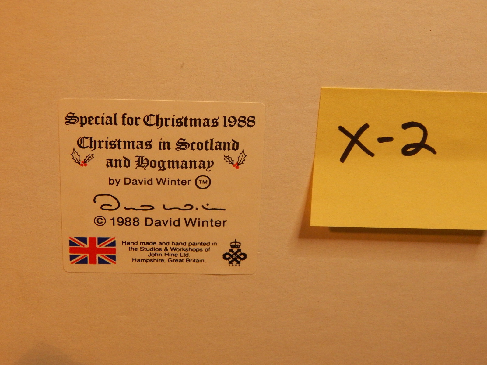 Christmas In Scotland & Hogmanay 1988 David Winter Castle Retired Orig Box COA