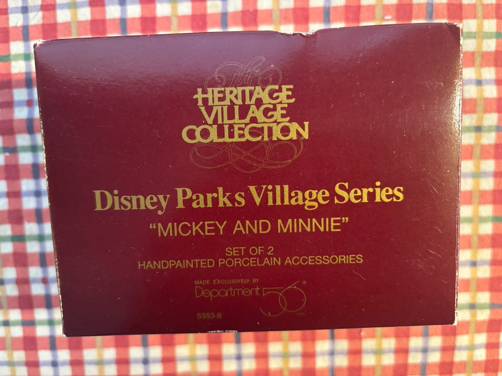 Dept 56 Disney Parks Village “Mickey And Minnie” Set Of 2 #5353-8