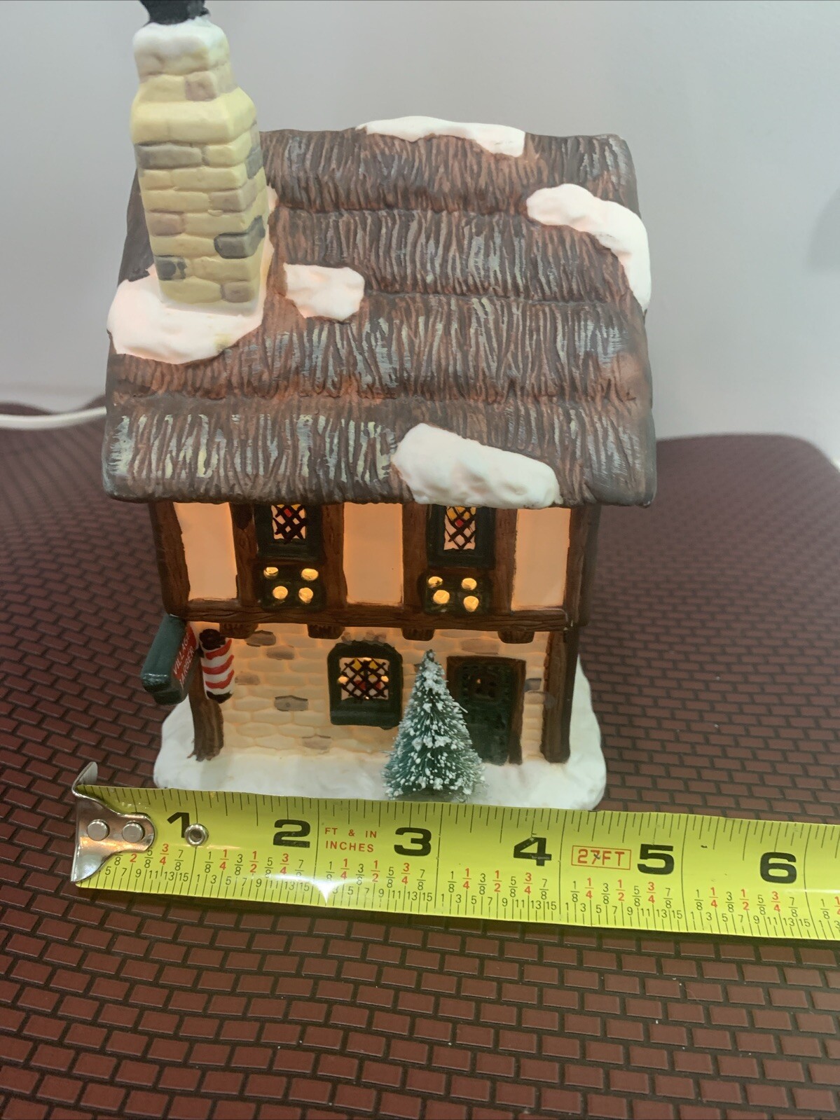 The Village Barber House Light Building Christmas Valley Seasonal Specialties