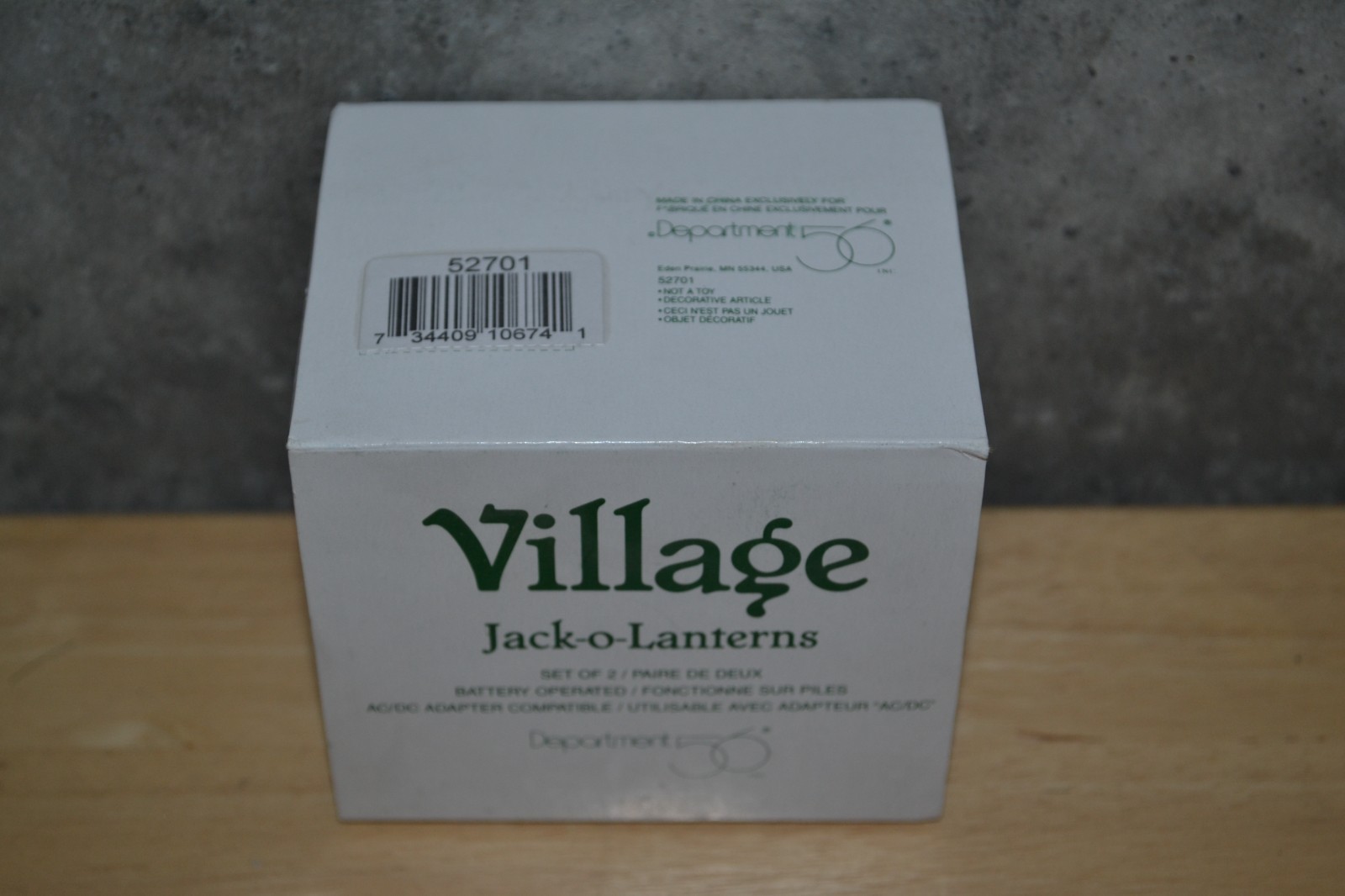 Dept 56 Halloween Village Jack-O-Lanterns Lights Battery Powered 56.52701
