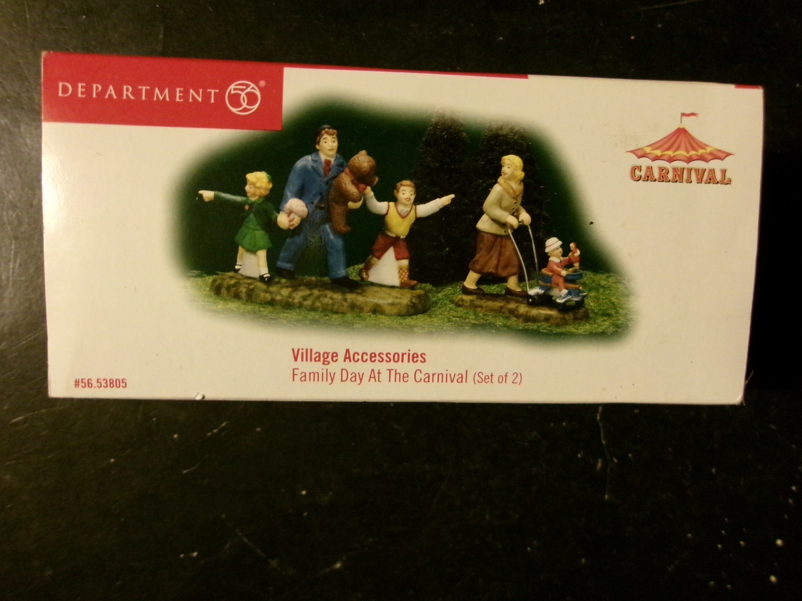 Department 56 CARNIVAL 2004 Family Day At The Carnival (2pc) #53805 NEW in Box!