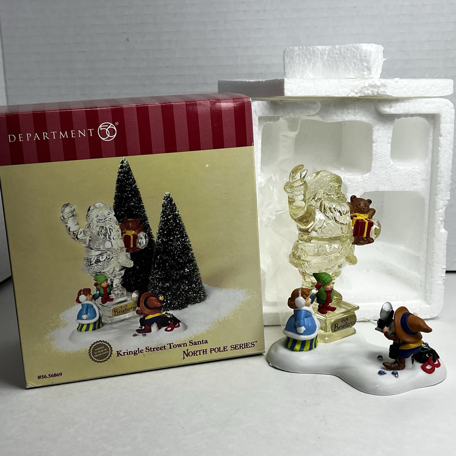Department 56 “KRINGLE STREET TOWN SANTA” ICE SCULPTURE #56869 North Pole Series