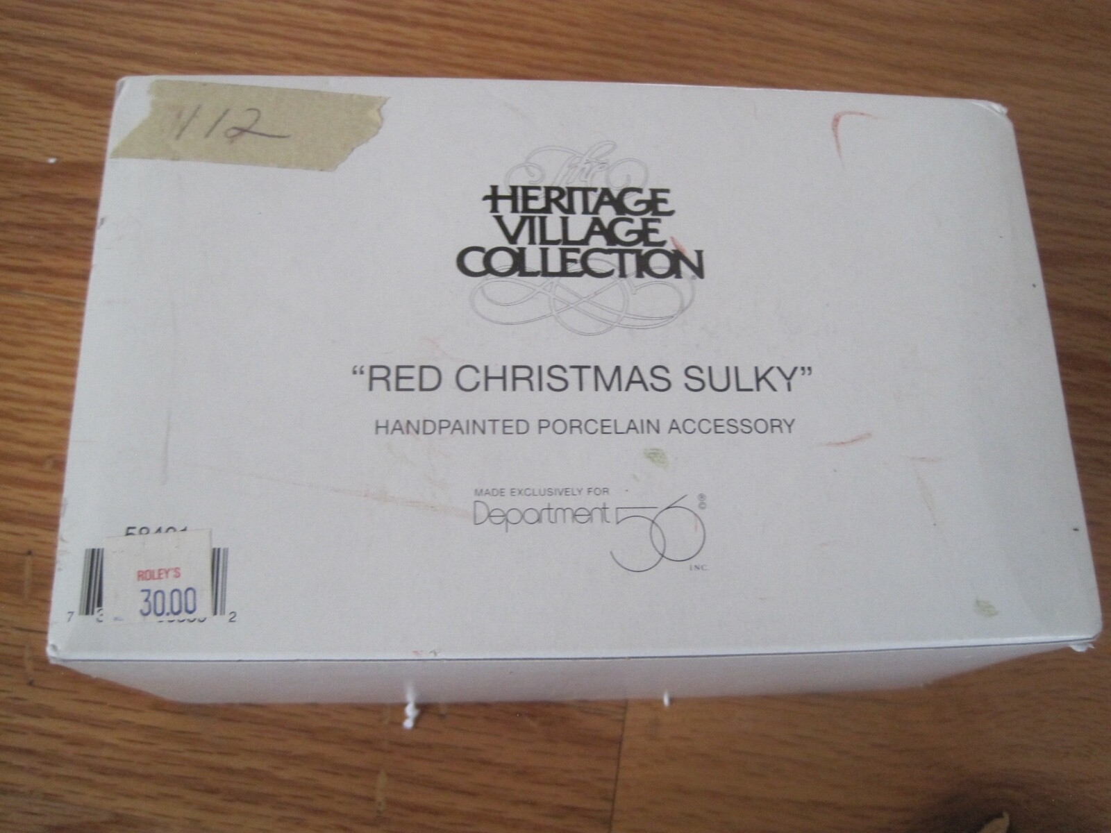 Department 56 Heritage Village Collection Red Christmas Sulky