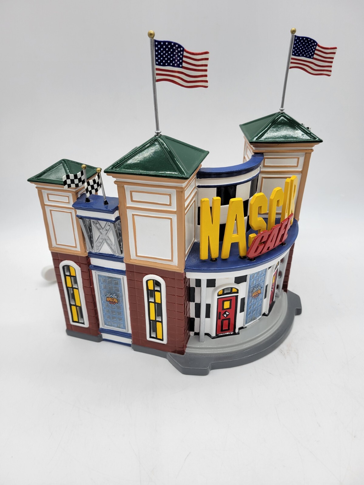 Dept 56 The Original Snow Village NASCAR Cafe Includes Racing Car – Complete
