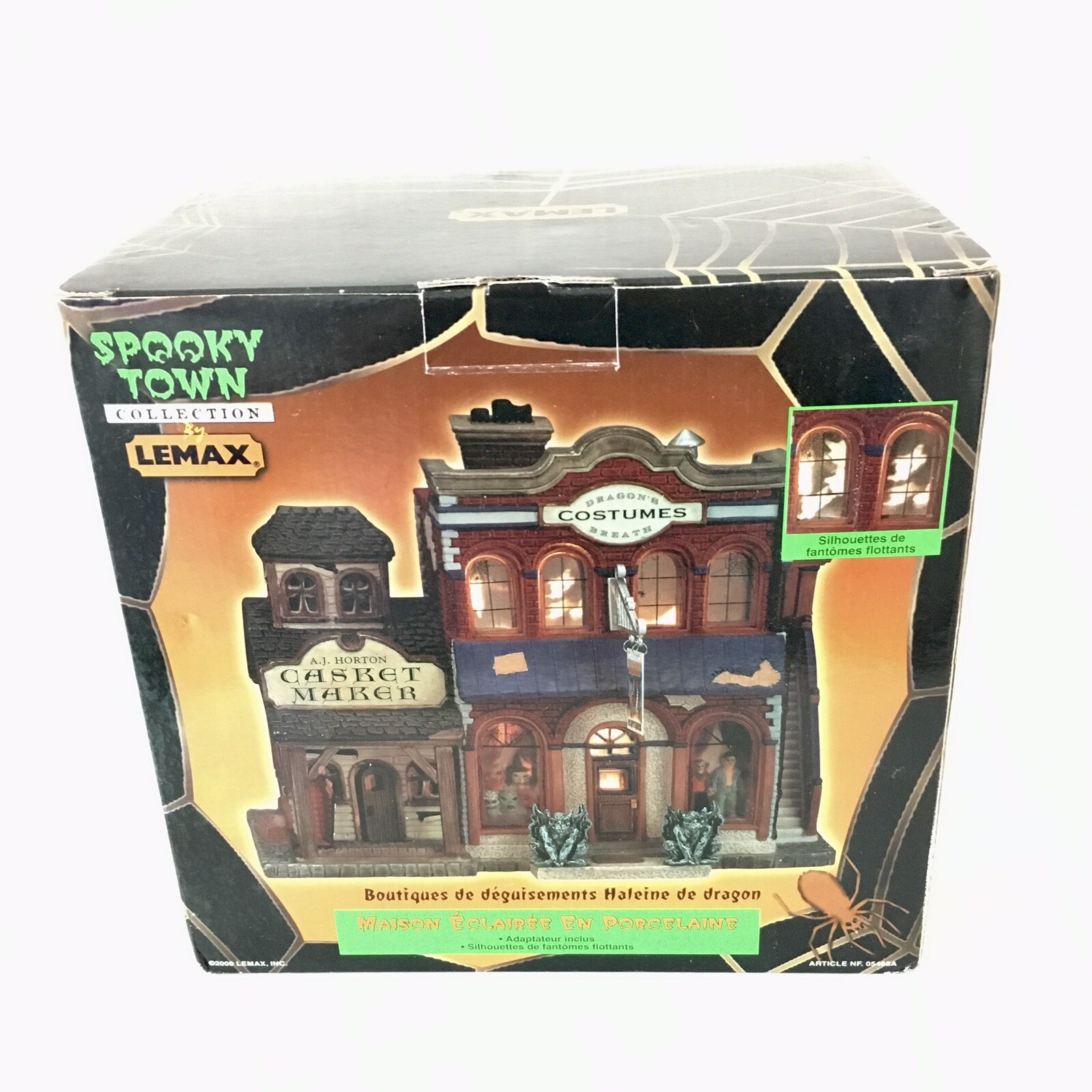 Lemax Spooky Town Dragons Breath Costume Shop 05468A
