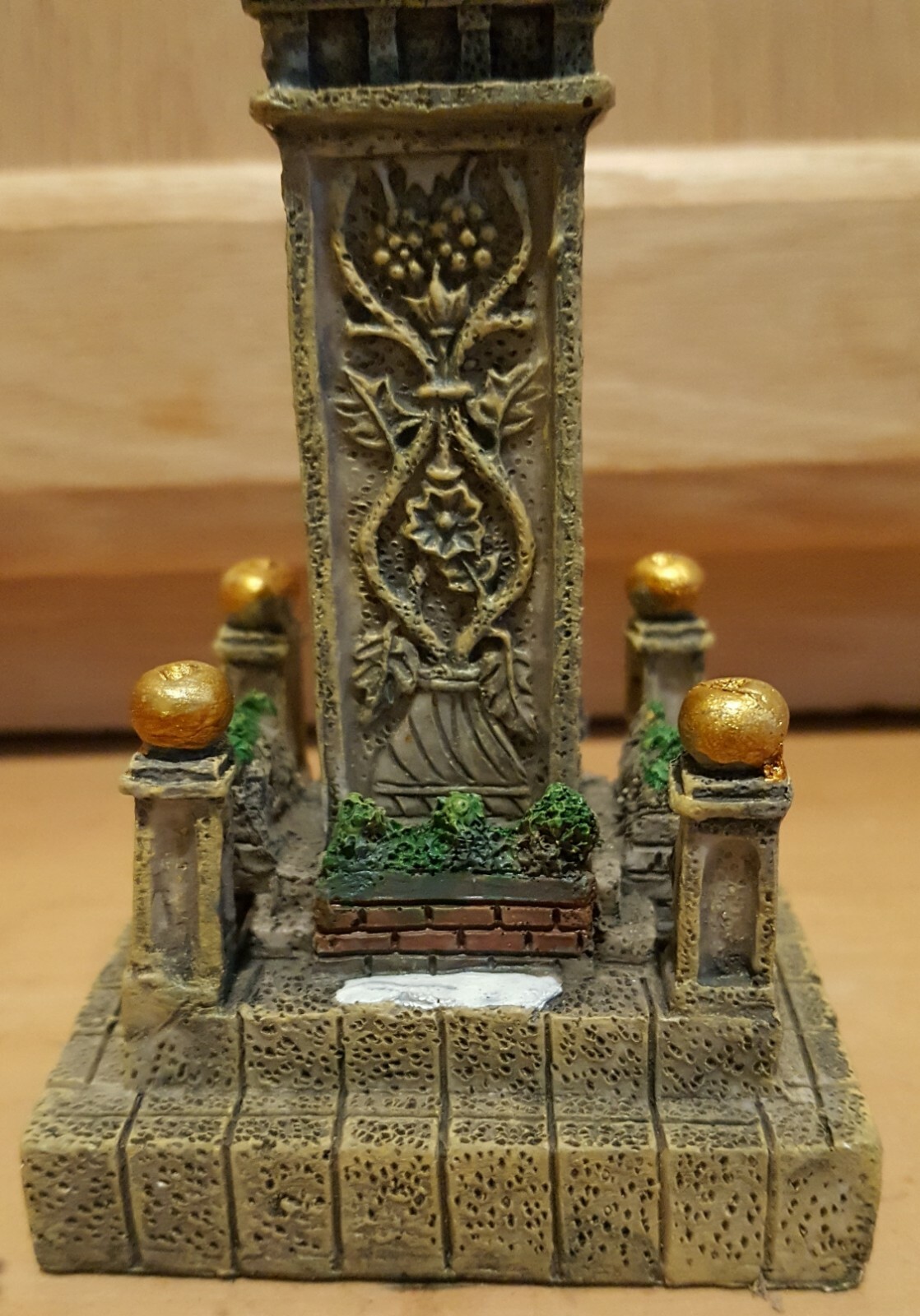 Holiday Time Christmas Village Rustic Beige Polyresin “Clock Tower”