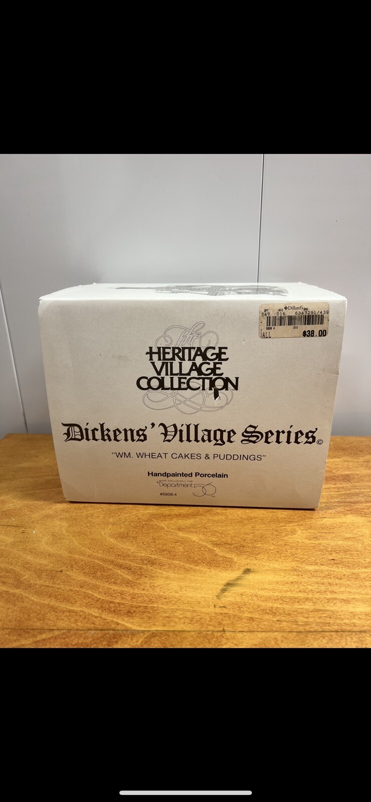 Dept 56 WM Wheat Cakes & Puddings 1993 Retired Dickens Village Bakery 5808-4 EUC